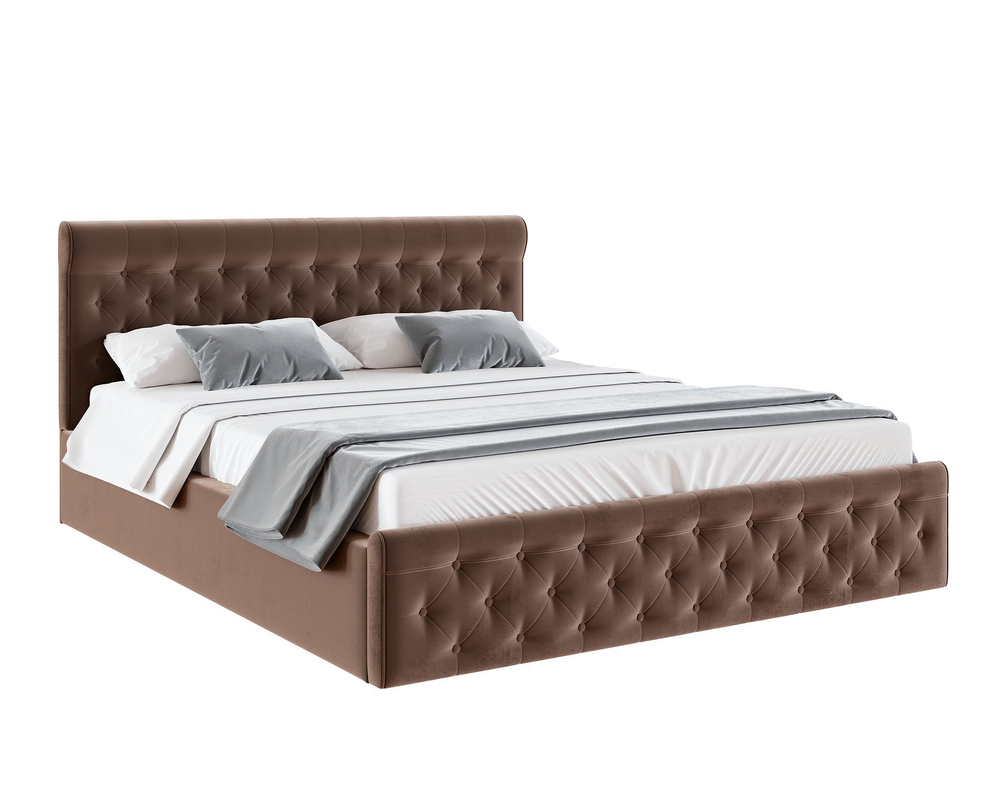 thematys Polsterbett 120x200–180x200 cm – Velours Samt Bett mit Bettkasten & Lattenrost (Optional mit 23 cm Taschenfederkern-Matratze H2 - hydraulisches Stauraumbett)