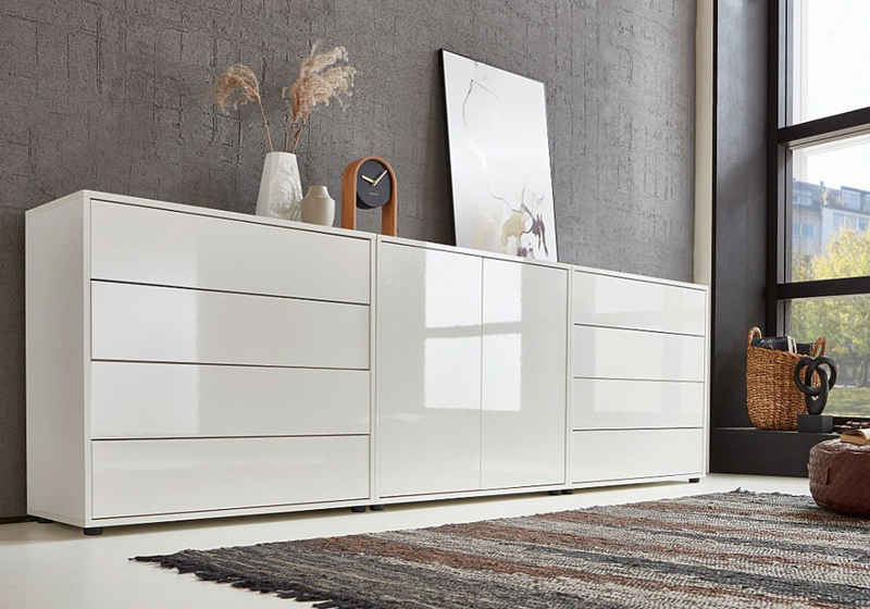 moebel-dich-auf Sideboard BEN Set 4 (8 Schubkästen & 2 Türen, in verschiedenen Farben), Push-to-open-Funktion