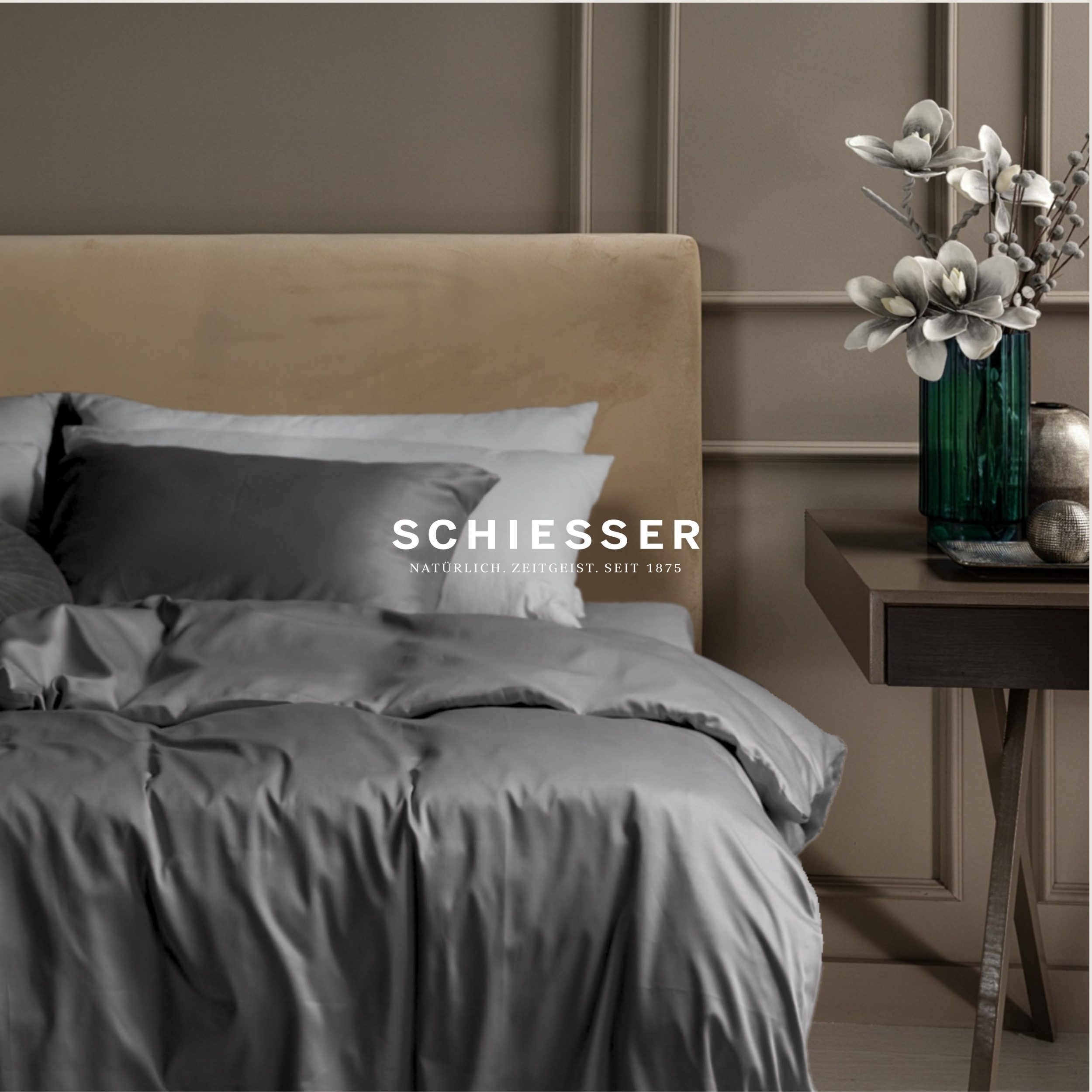 Schiesser Kissenhülle Ella Premium Kissenhüllenset aus feinstem Baumwollsat günstig online kaufen