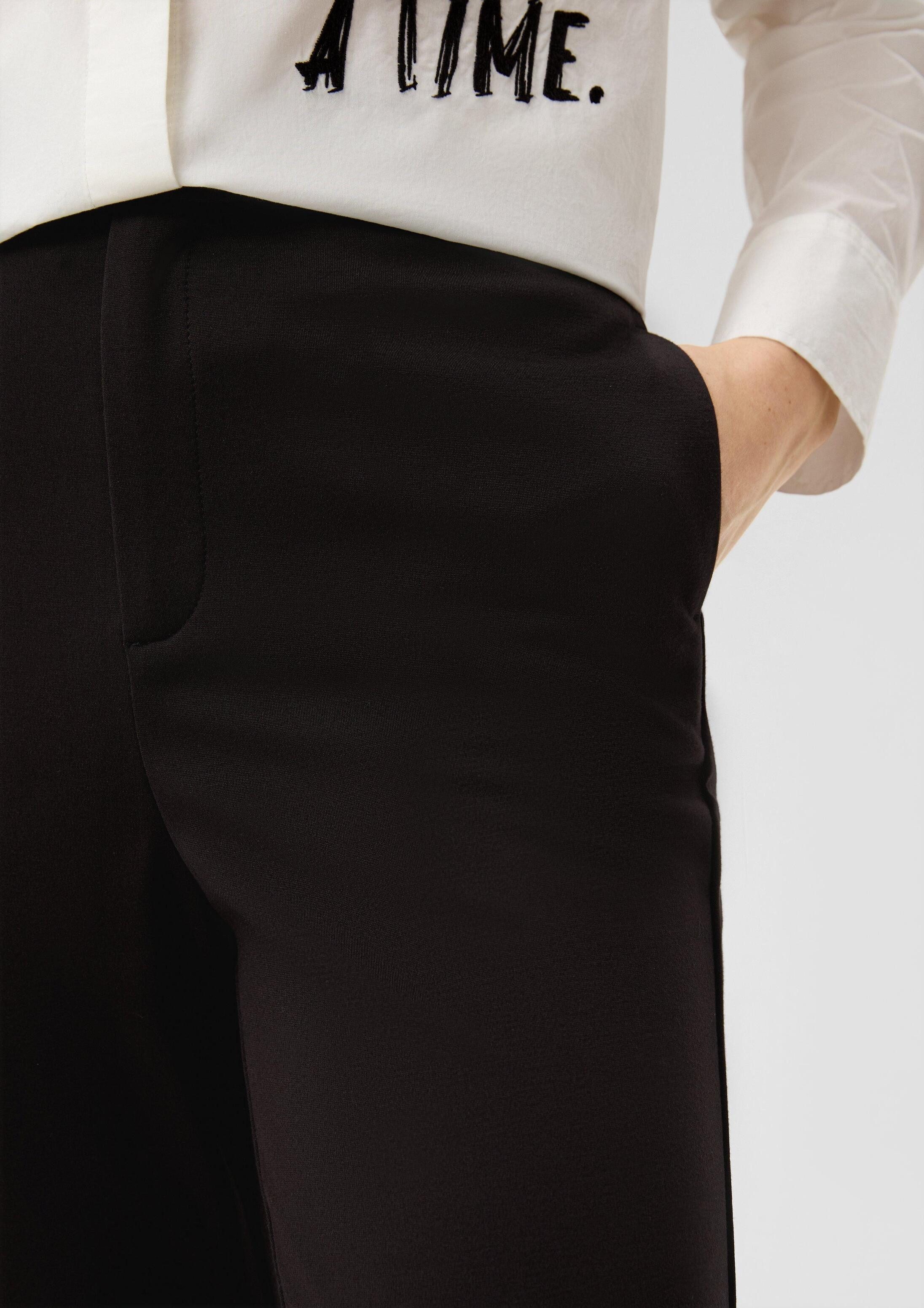 s.Oliver Chinos Hose Straight Leg-Hose aus Interlockjersey – Bild 4 von 5