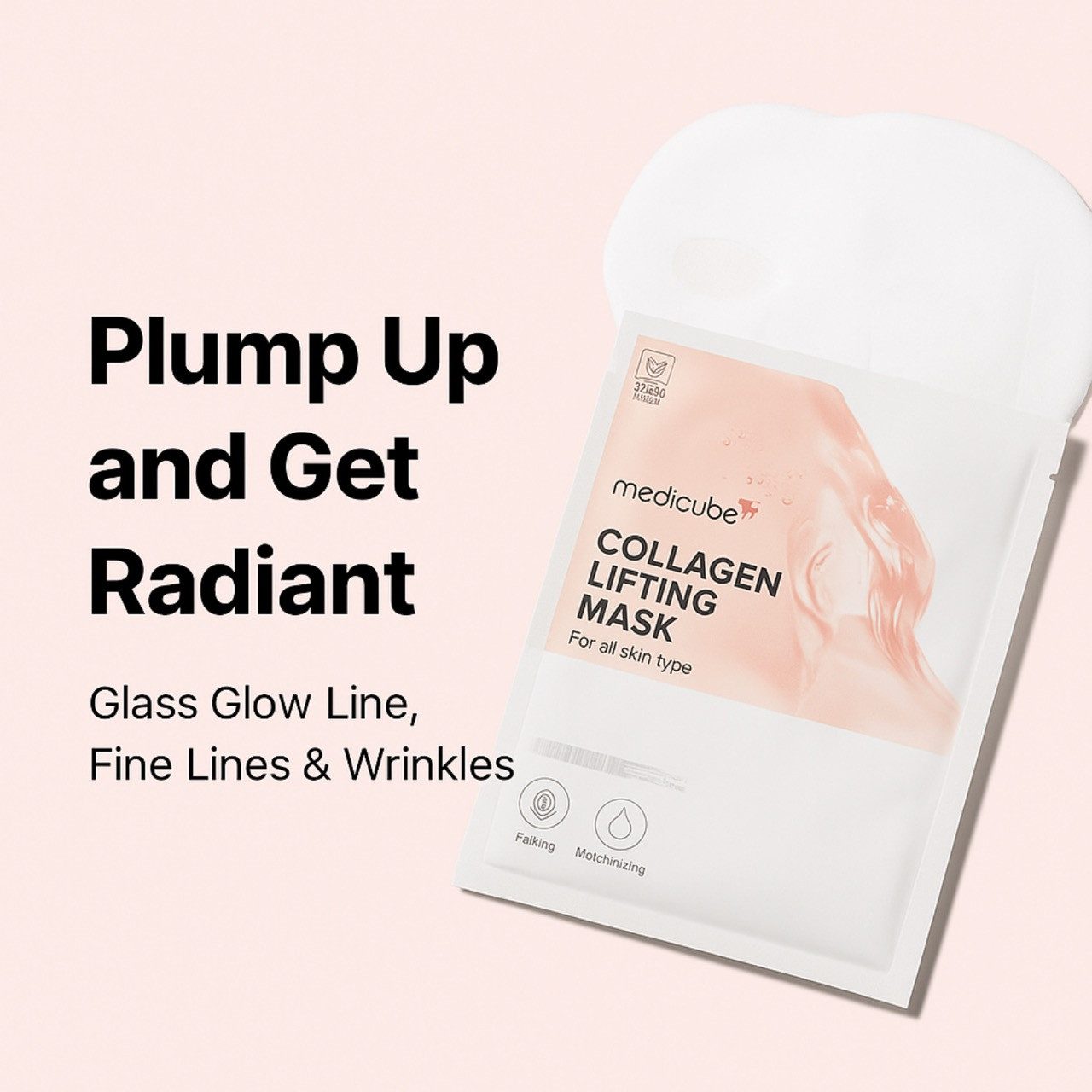Medicube Gesichtsmaske Collagen Lifting Mask – straffende Kollagen-Tuchmaske mit Triple Collagen Complex, Panthenol & Allantoin – feuchtigkeitsspendend, beruhigend & aufhellend – für glatte, elastische & gepflegte Haut