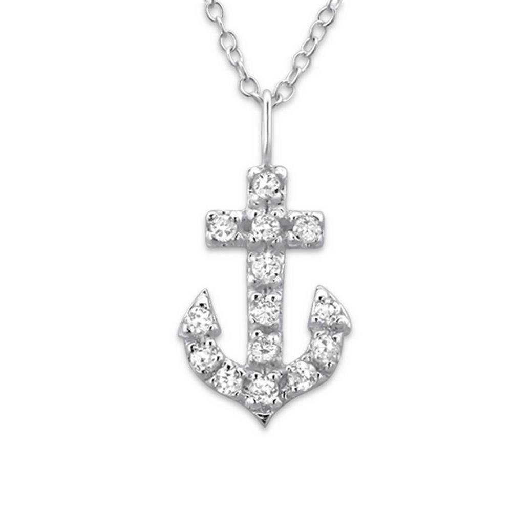 Silber Damen Kristallanker aus Halskette Ketten-Set Kette 925 BUNGSA Necklace (1-tlg),