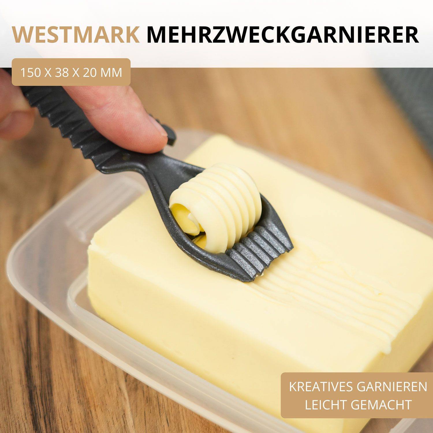 WESTMARK Allzweckmesser Mehrzweckgarnierer7-dekorierer »Decorex-Spezial« Black Edition, griffige Haptik, spülmaschinengeeignet