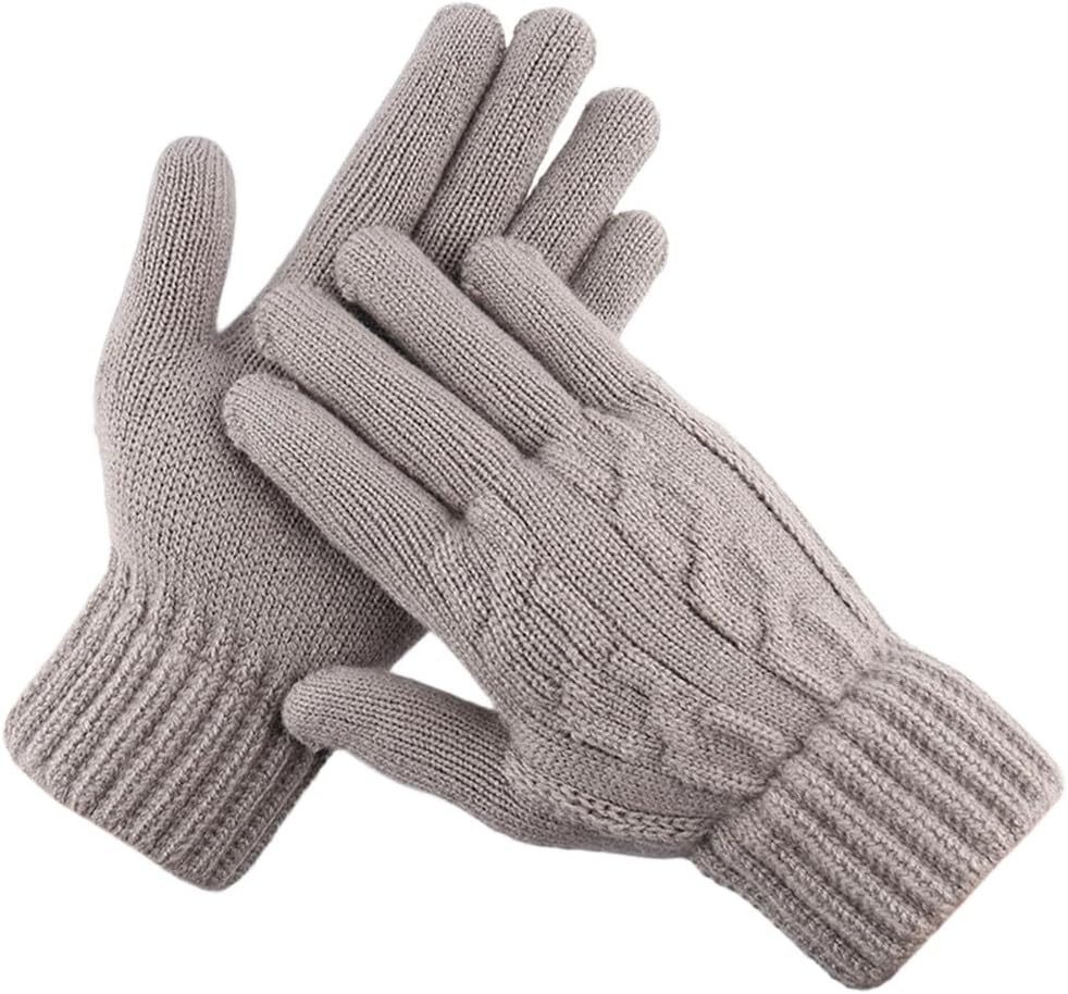 Coonoor Strickhandschuhe Touchscreen Warm Handschuhe, Weihnachten Warme Handschuhe Outdoor-warme Strickhandschuhe mit Fleece