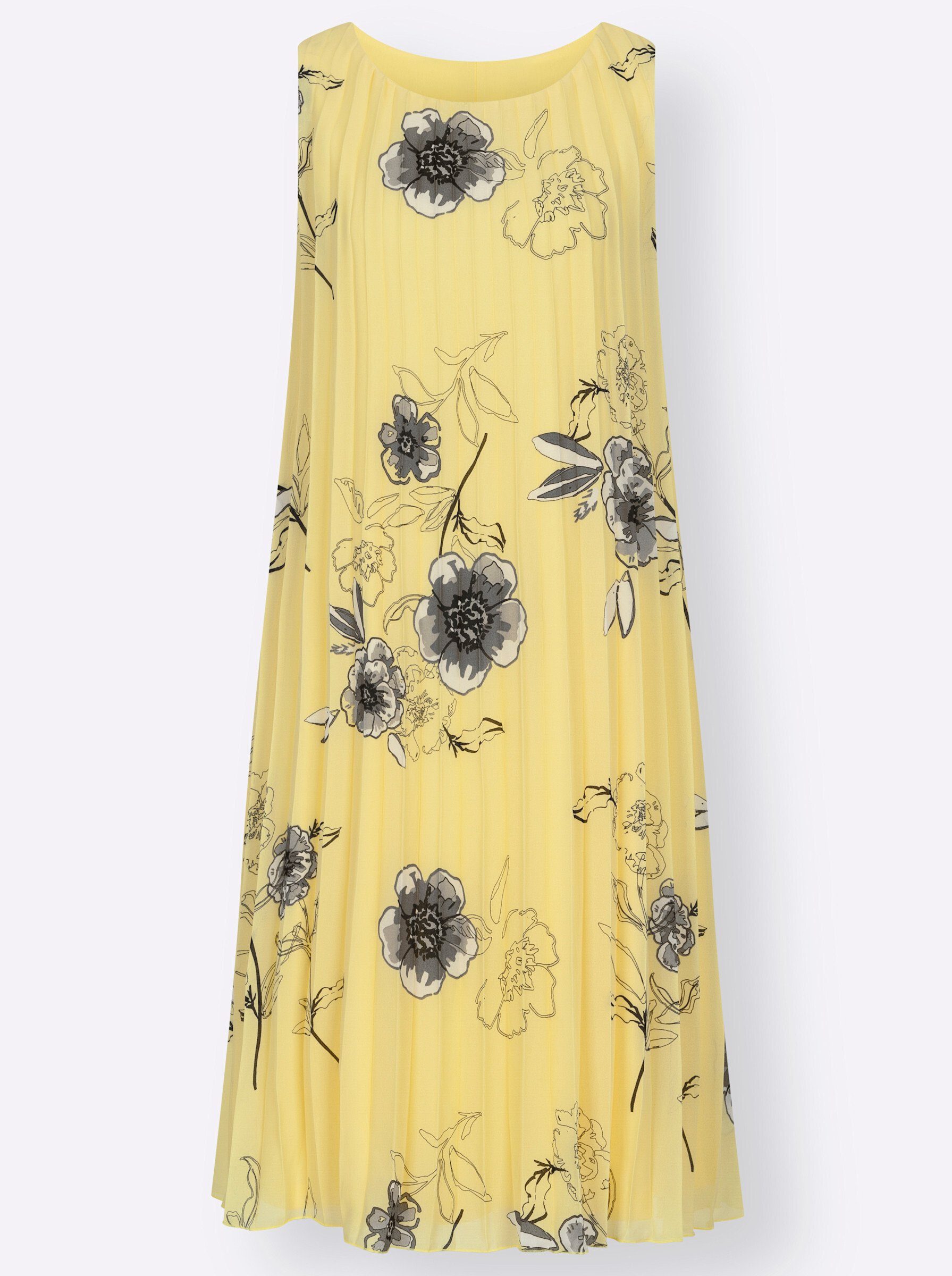 Etuikleid Plisseekleid Ärmellos