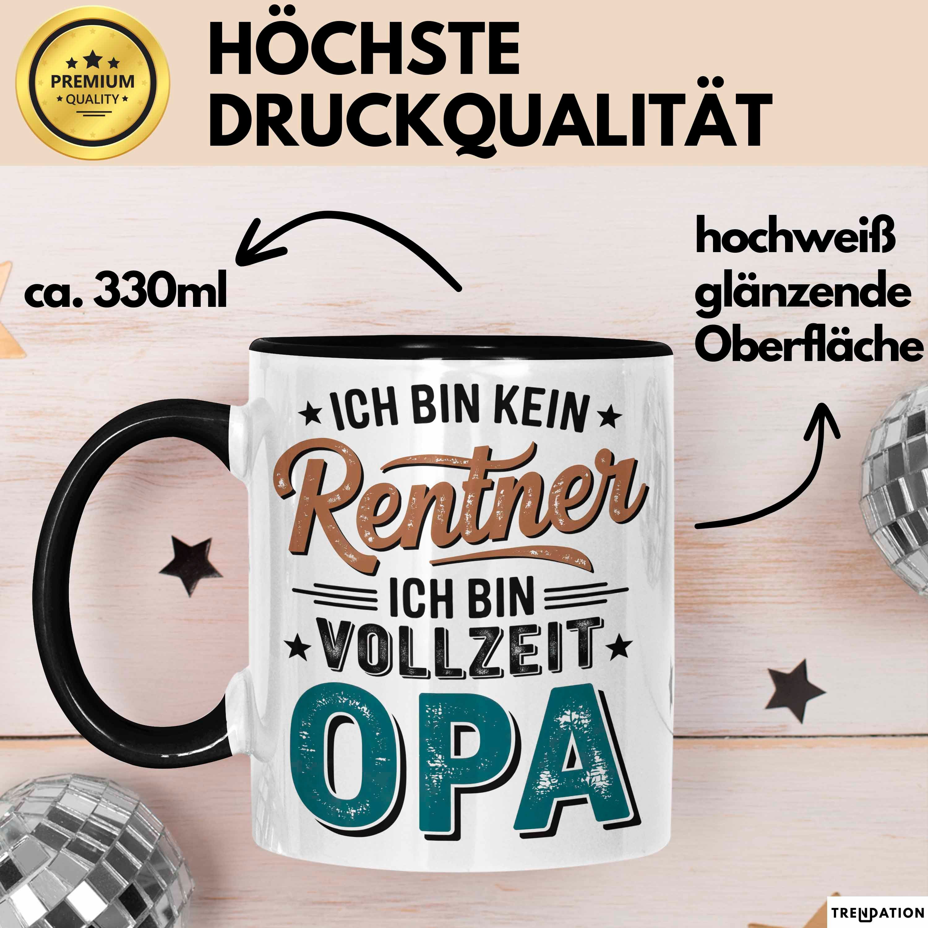 Trendation Tasse Rentner Pensionär Sarkasmus Opa Tasse Geschenk Lustige Geschenkidee Sp, Keramik – Bild 3 von 5
