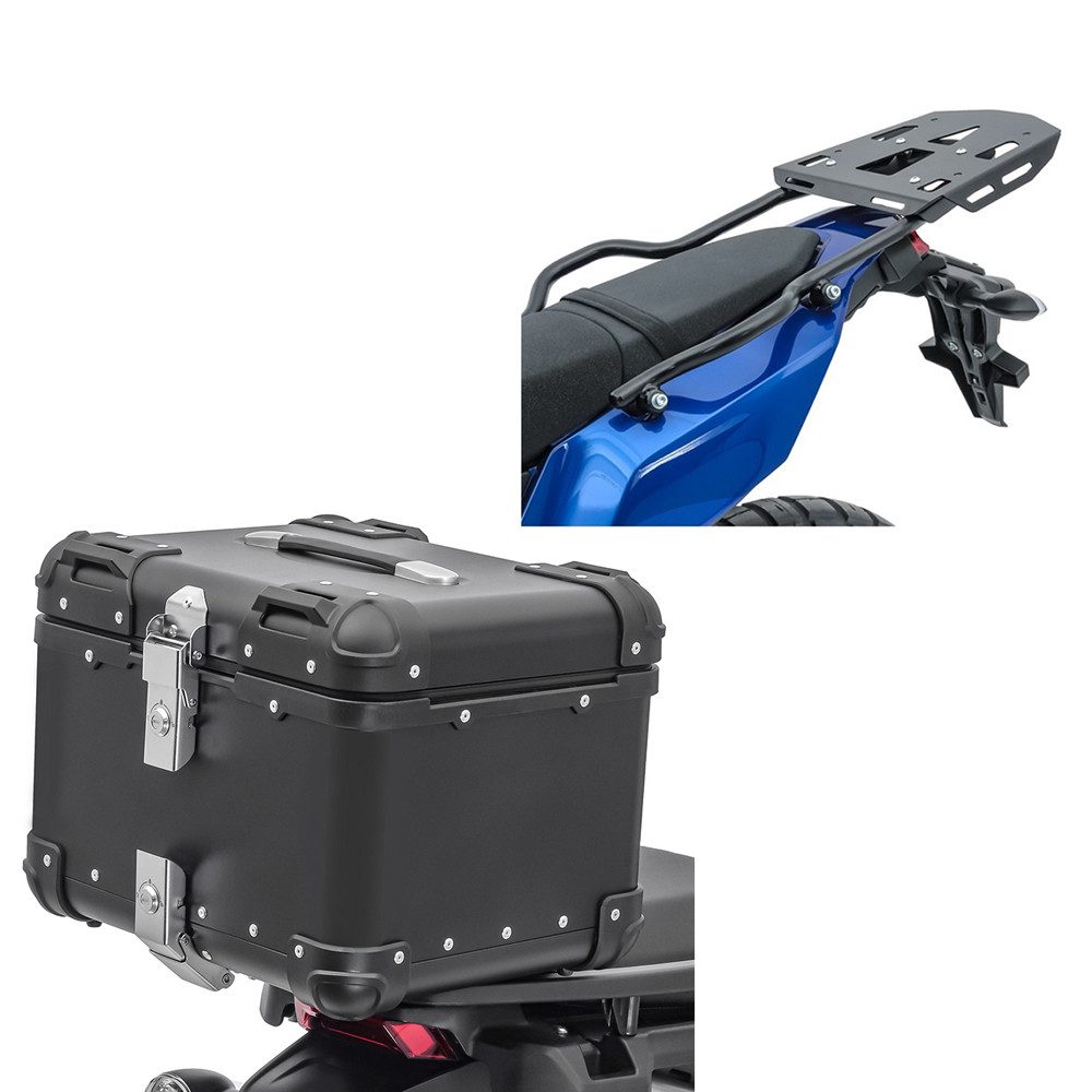 Bagtecs Topcase Set Topcase+Gepäckträger für Yamaha Tenere 700 / Rally 19-26 schwarz X