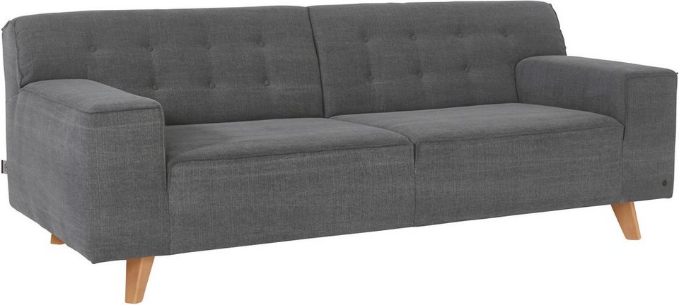 Tom Tailor 2 Sitzer Sofa Nordic Chic Im Retrolook Füße Buche Vintage Webstoff Tus