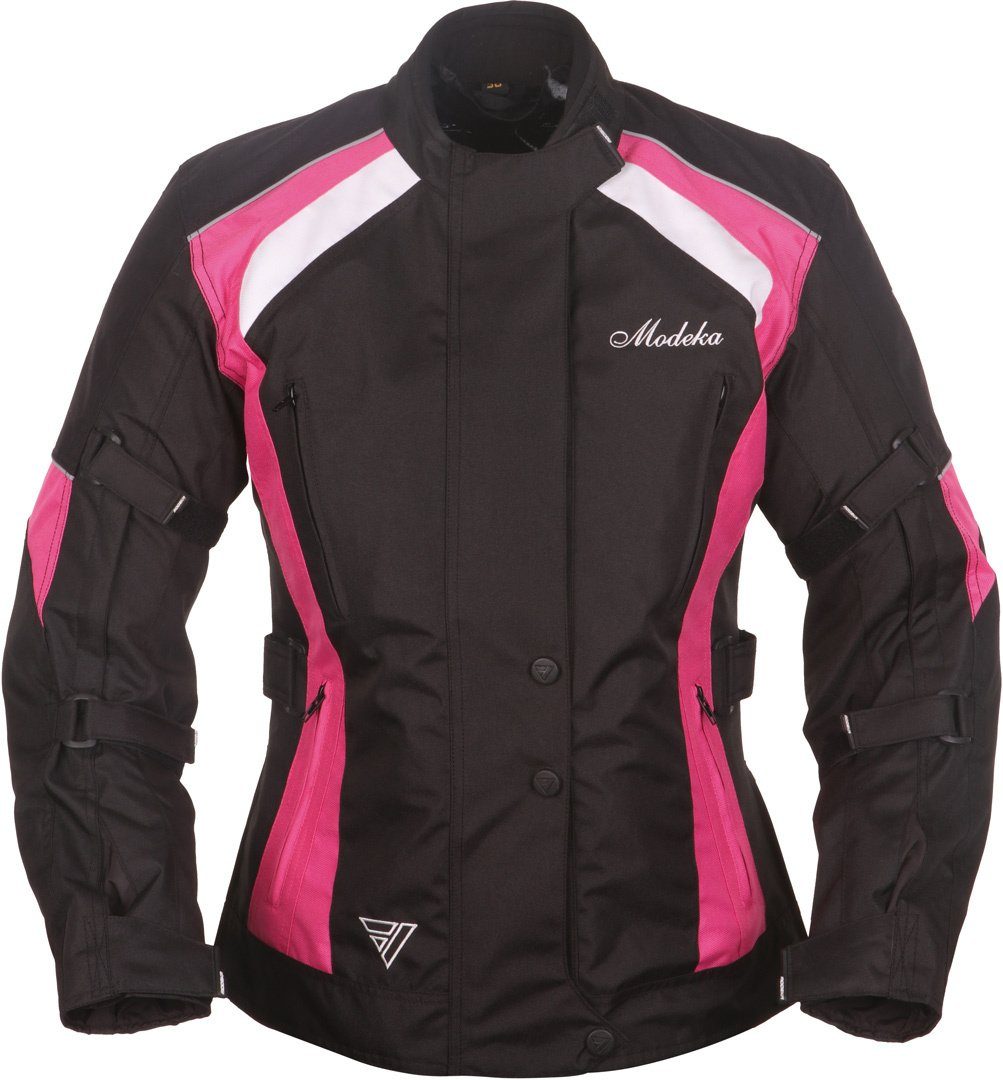 Janika Motorradjacke Textiljacke Damen Black/Pink Motorrad Modeka