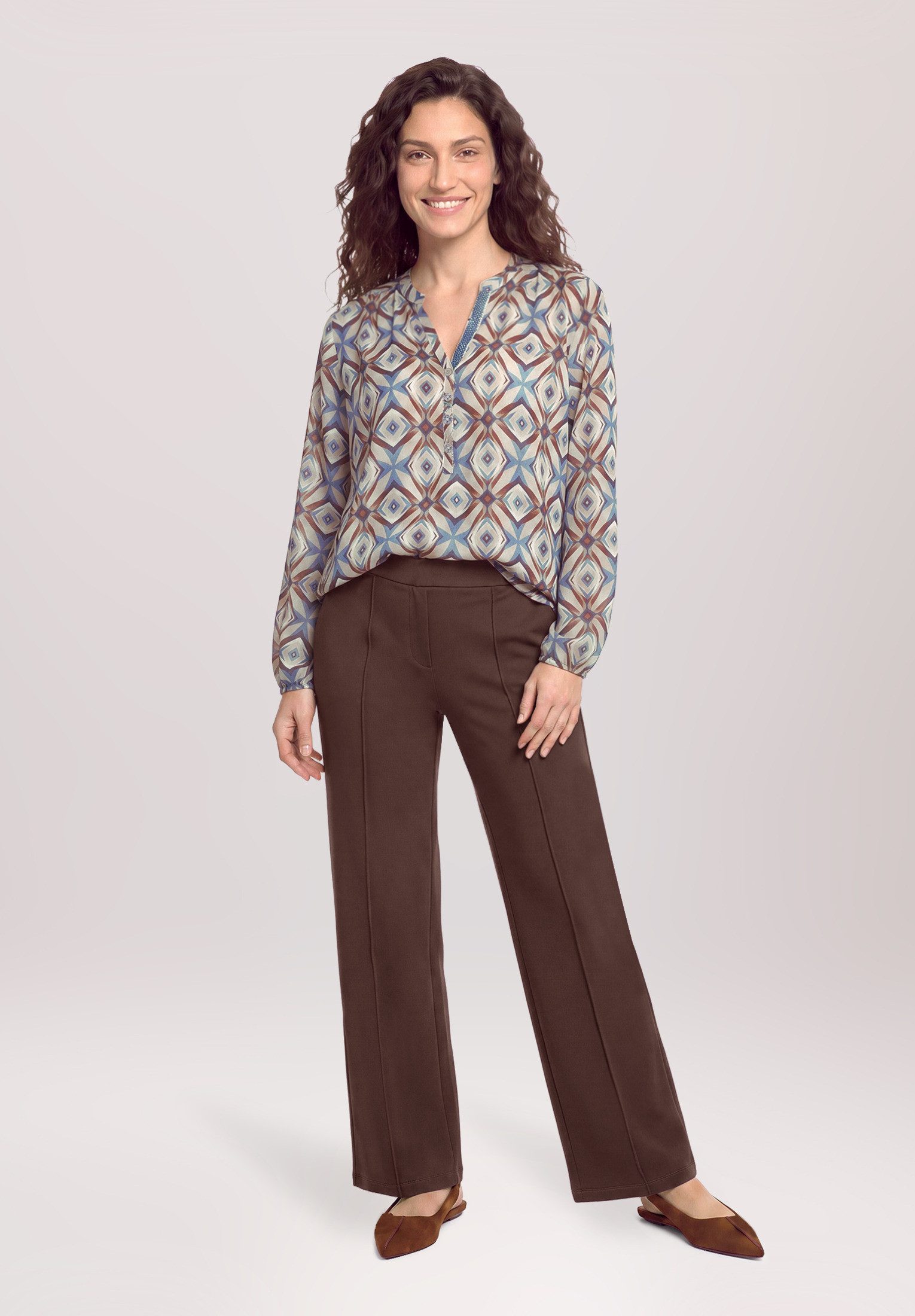 Cartoon Schlupfbluse Damen mit Muster