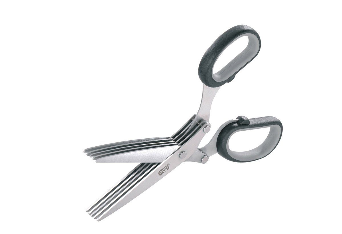 GEFU Kräutermühle Kräuterschere CUTARE Edelstahl Küchenschere Schere