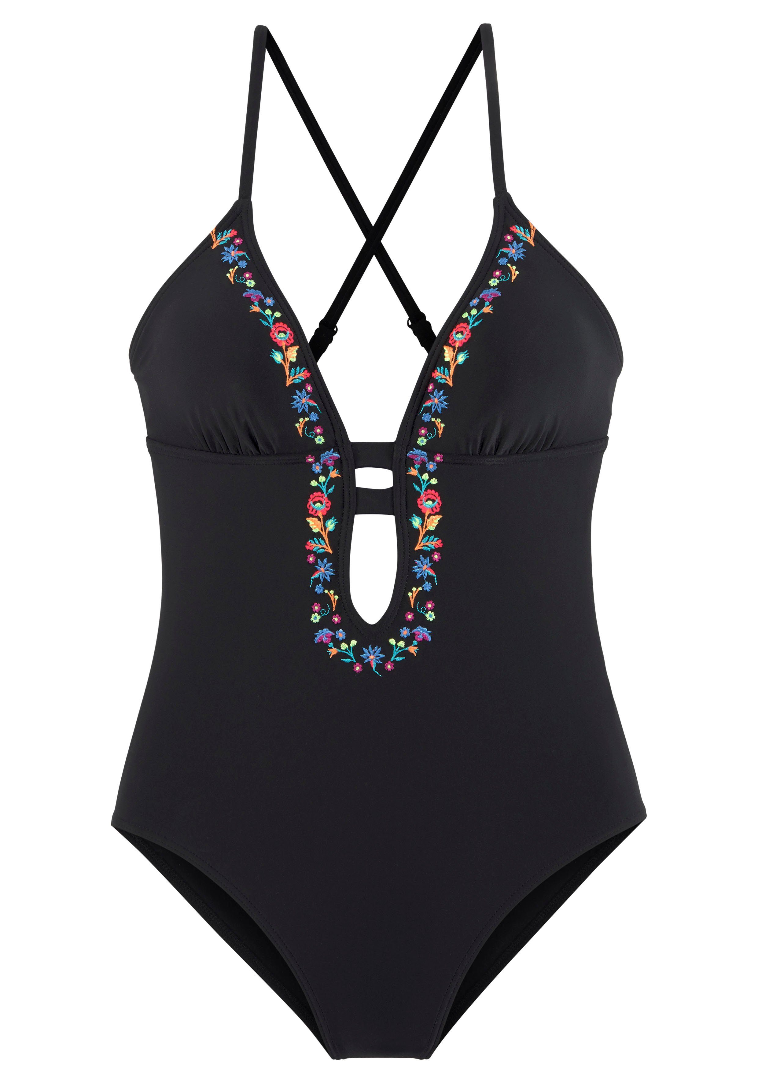 Buffalo Badeanzug herausnehmbare Cups, im Rücken gekreuzte Träger, verstell günstig online kaufen