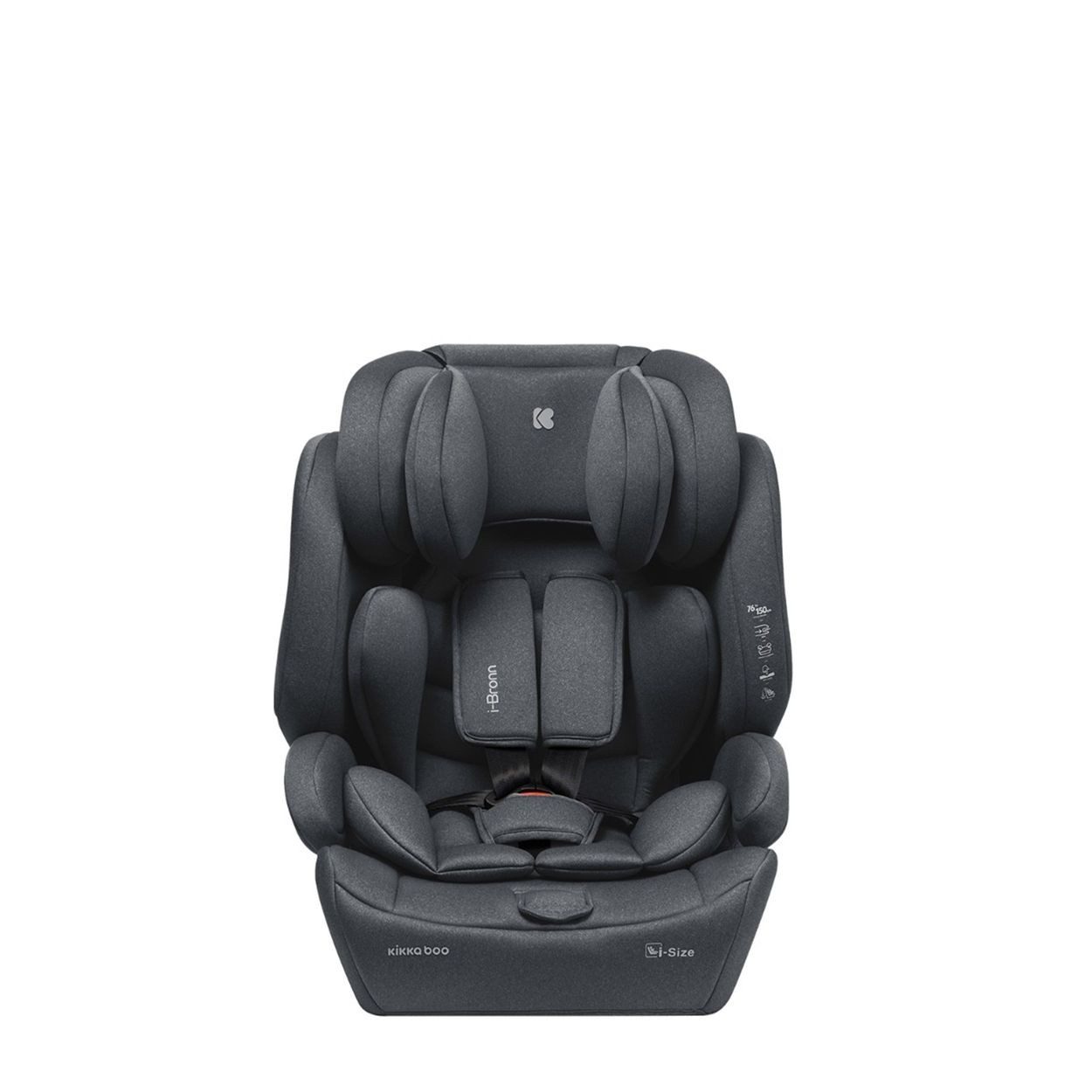 Kikkaboo Autokindersitz Kindersitz I-Bronn i-Size, ab: 1.25, bis: 12, (76-150cm) Isofix, Top Tether, Kissen, Gurt