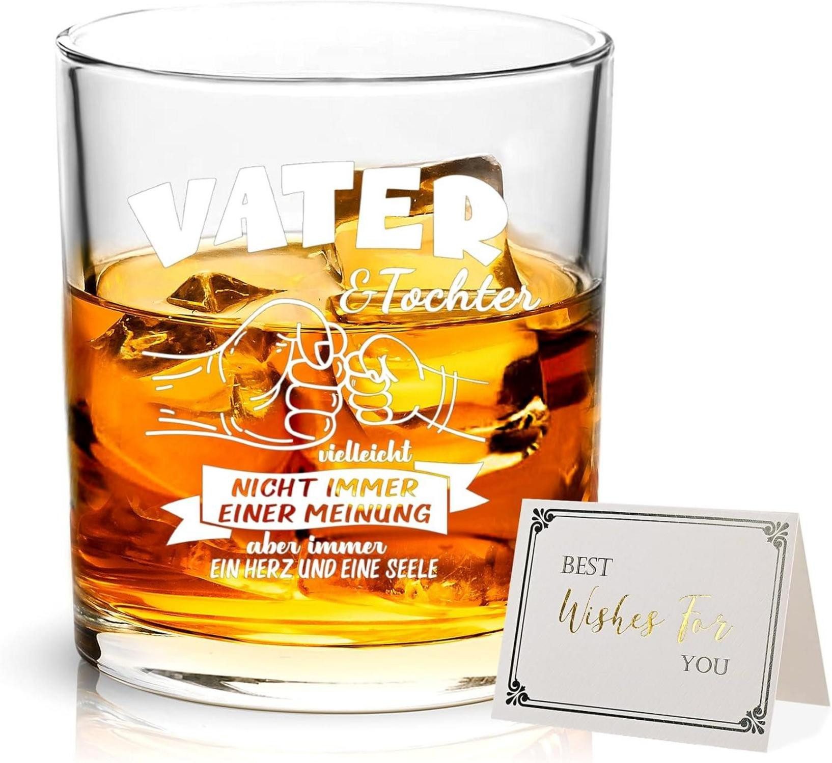 Whiskyglas Whiskeyglas Geschenk Papa Vatertag Weihnachten 10oz