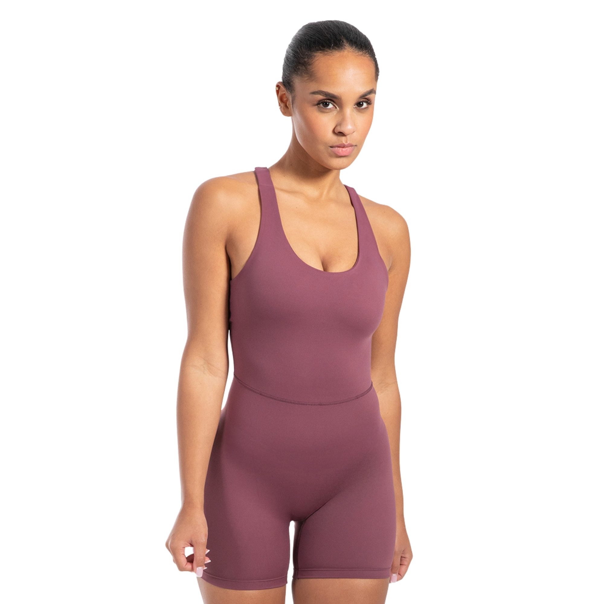 Smilodox Jumpsuit Aleyna, ärmelloser Einteiler kurz, Overall mit Shaped Fit atmungsaktiv, elastischer Sportanzug, figurbetonend, Fitness