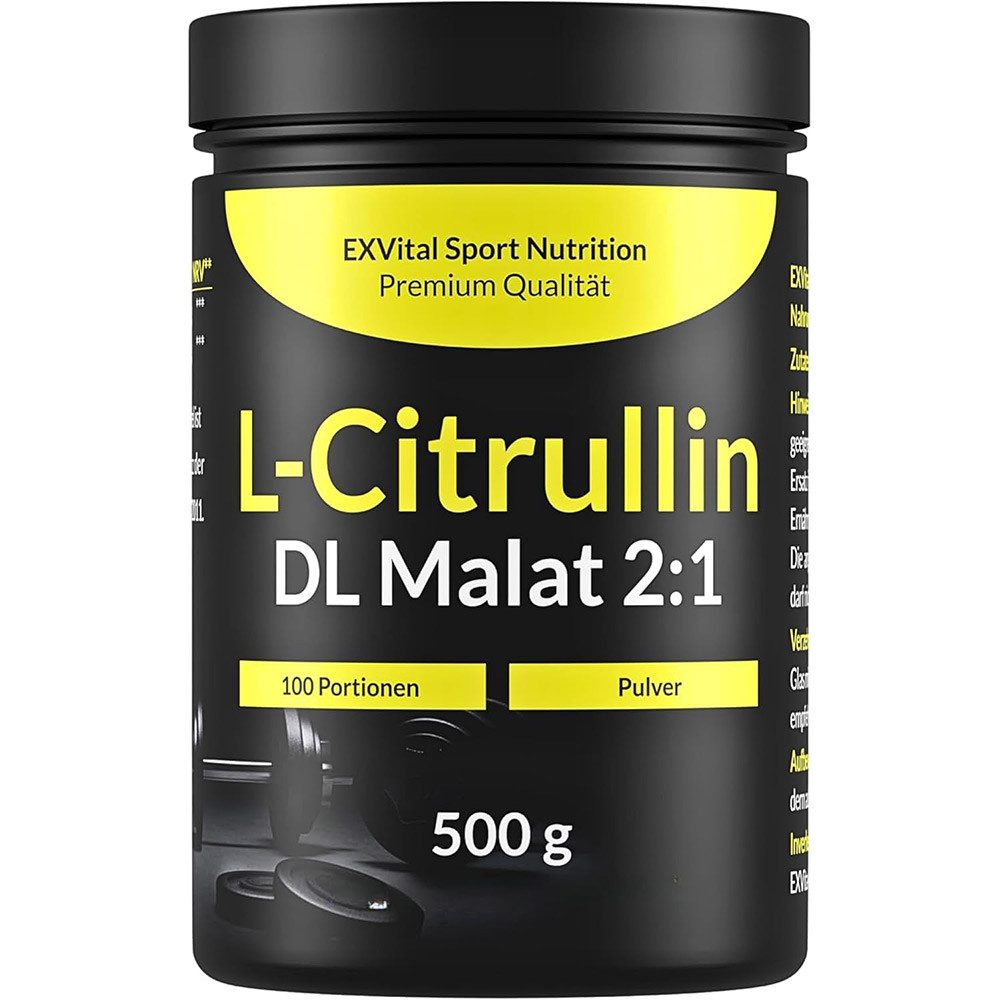 L-Citrullin Pulver, 500g L-Citrullin DL-Malat 2:1 Puler, 500 g