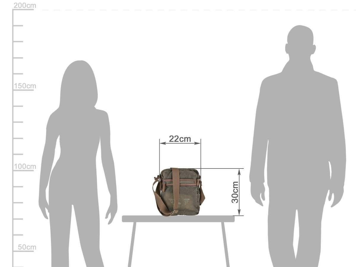 Greenburry Umhängetasche Aviator, Schultertasche 22x30cm, Messengerbag, Herrentasche mit Lederbesatz