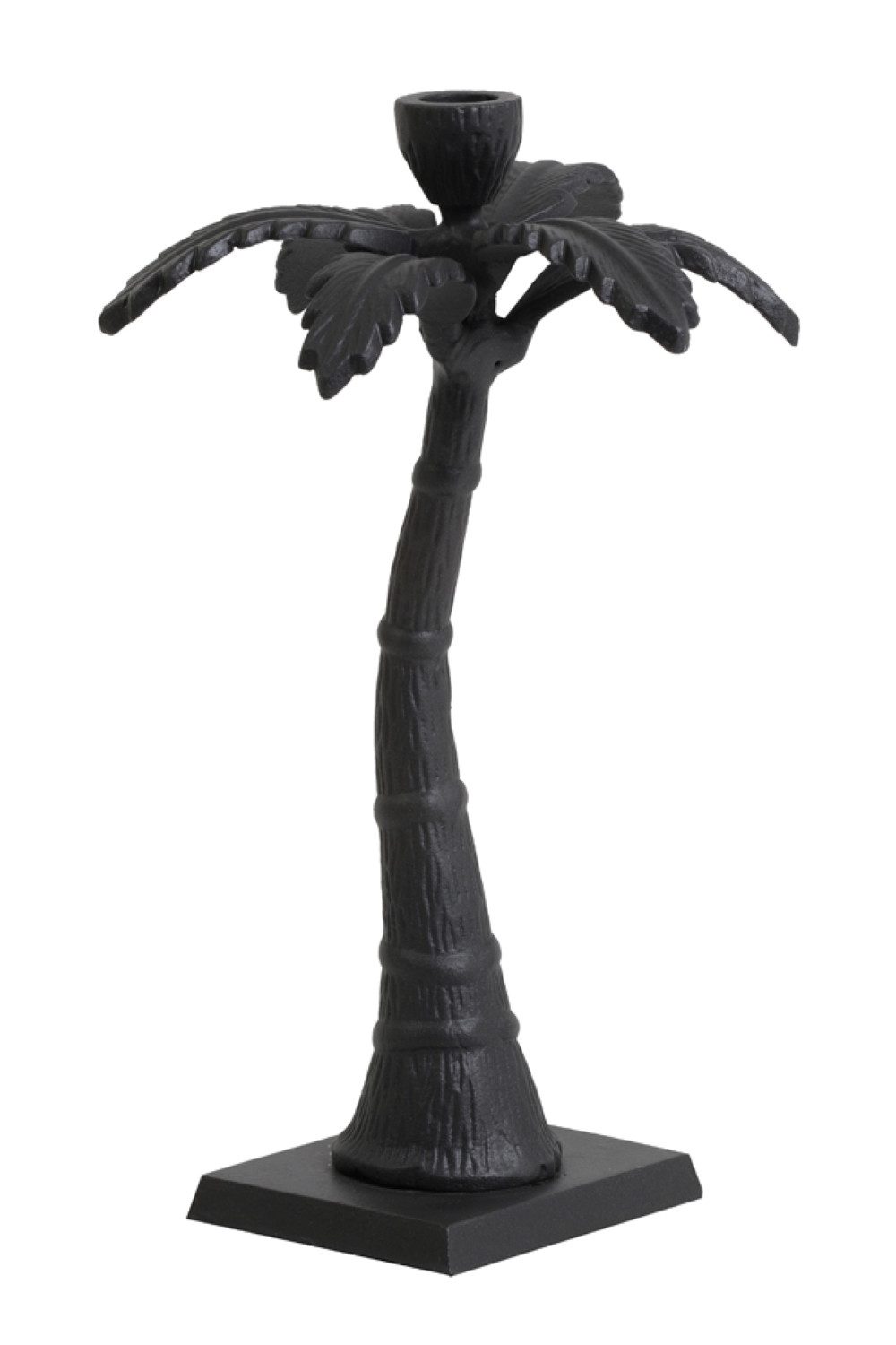Dirk Davids Leuchten GmbH Kerzenständer Kerzenständer Palme 32 cm Matt Schwarz Kerzenhalter Kerzenleuchter