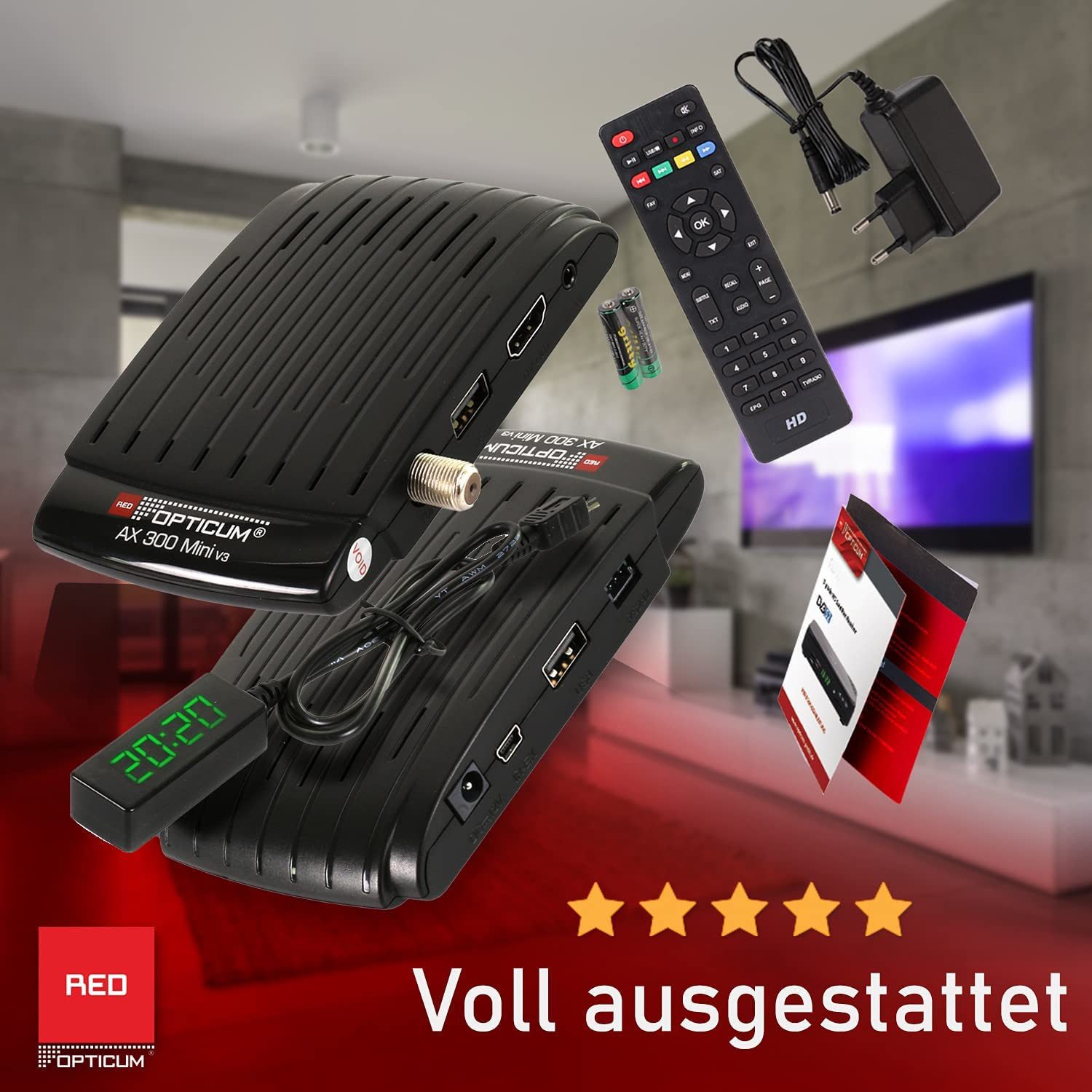 Opticum Red Opticum AX 300 Mini V3 PVR - digitaler HD Satellitenreceiver / Satellitenreceiver