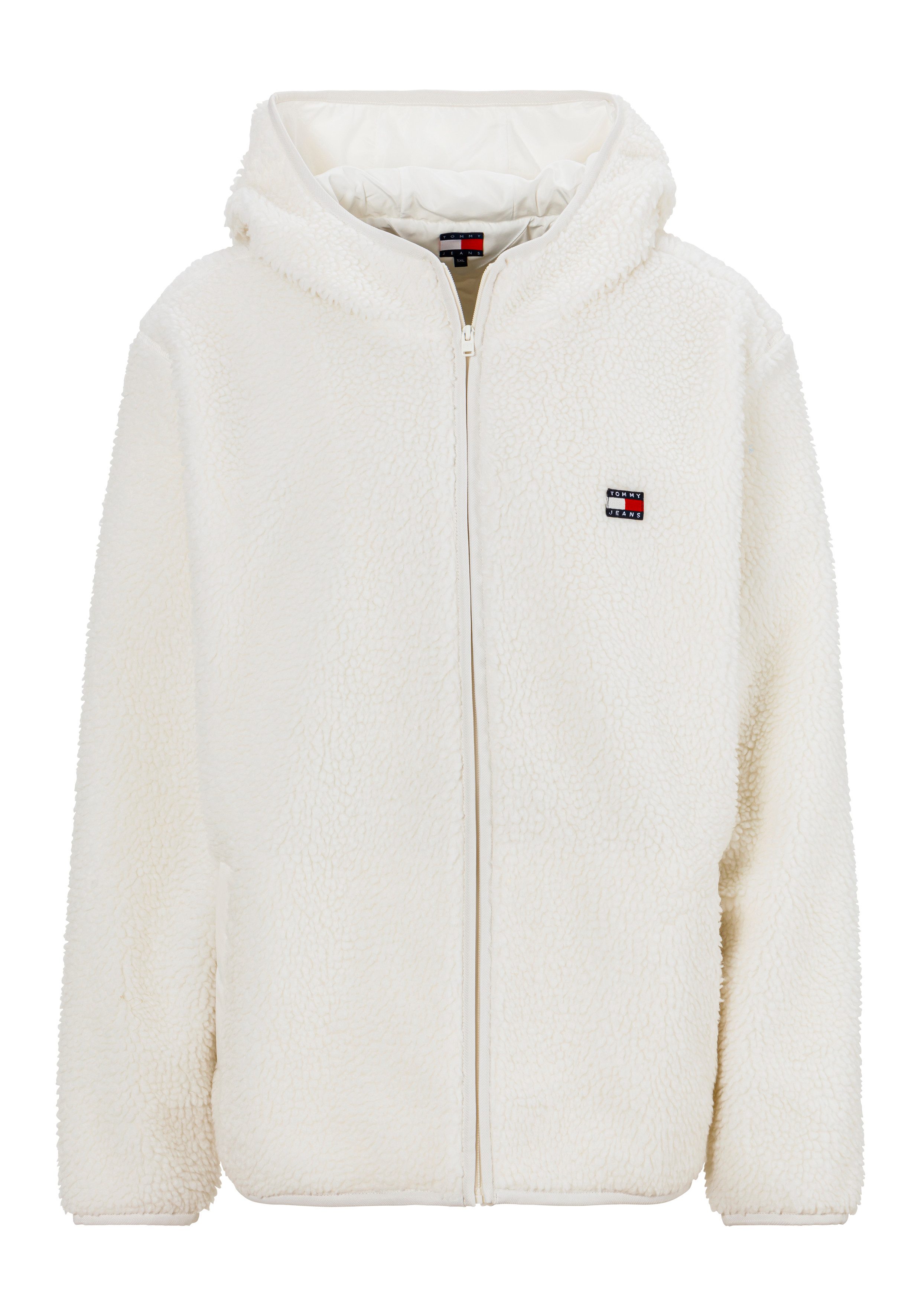 Tommy Jeans Plus Sweatjacke TJM REG BADGE TEDDY ZIP TRU EXT Große Größen