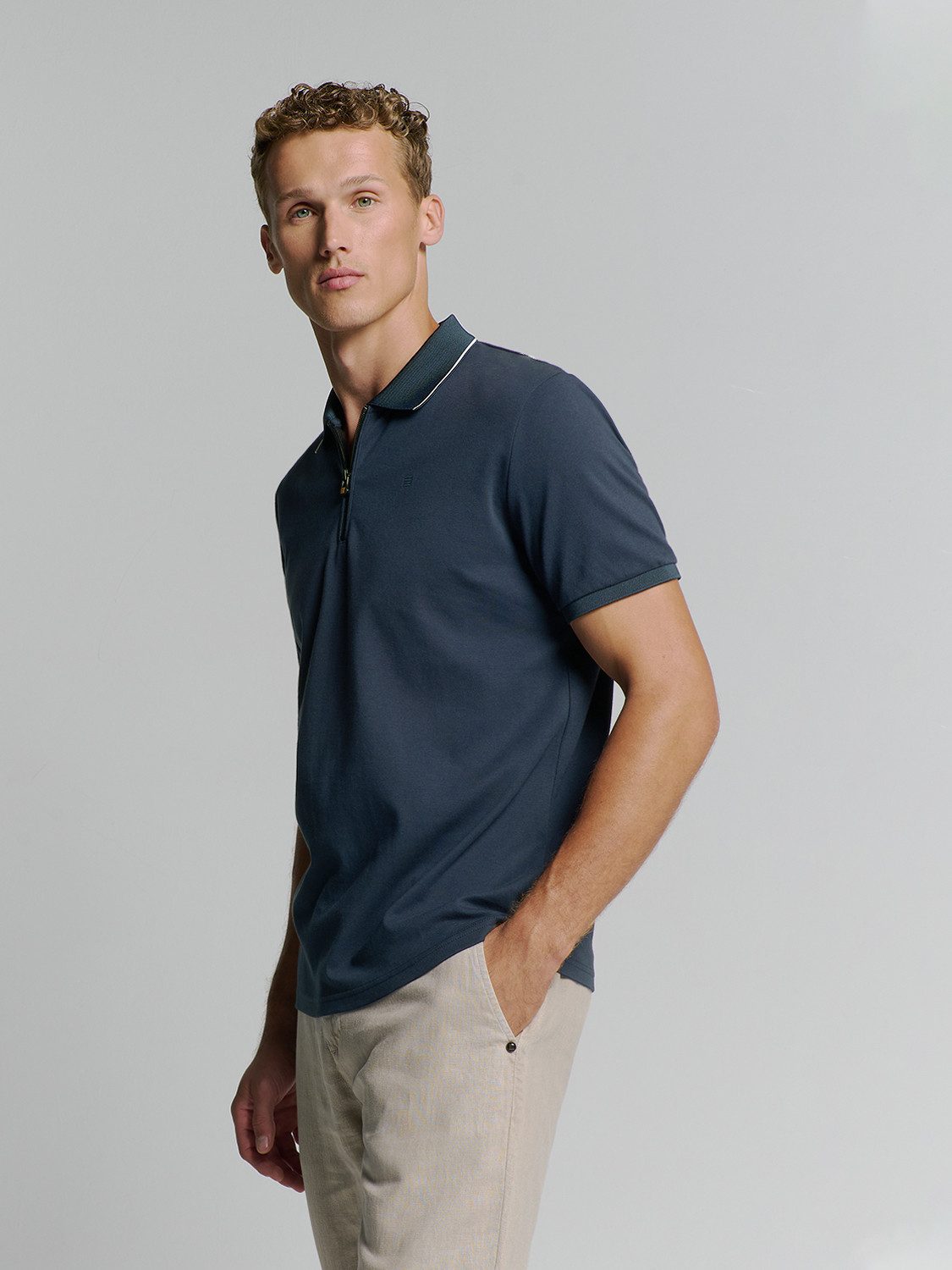 NO EXCESS Poloshirt No Excess Poloshirt Polo Liquid Finished Cotton