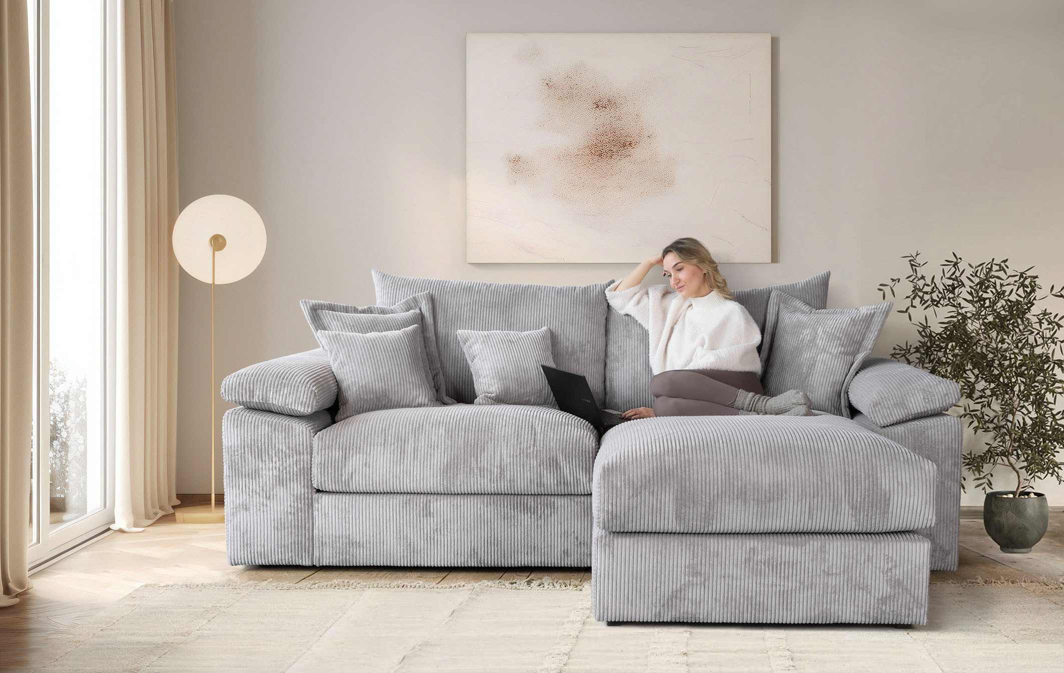 Ecksofa Soft&Cosy XL L-Form - Breite 246 cm