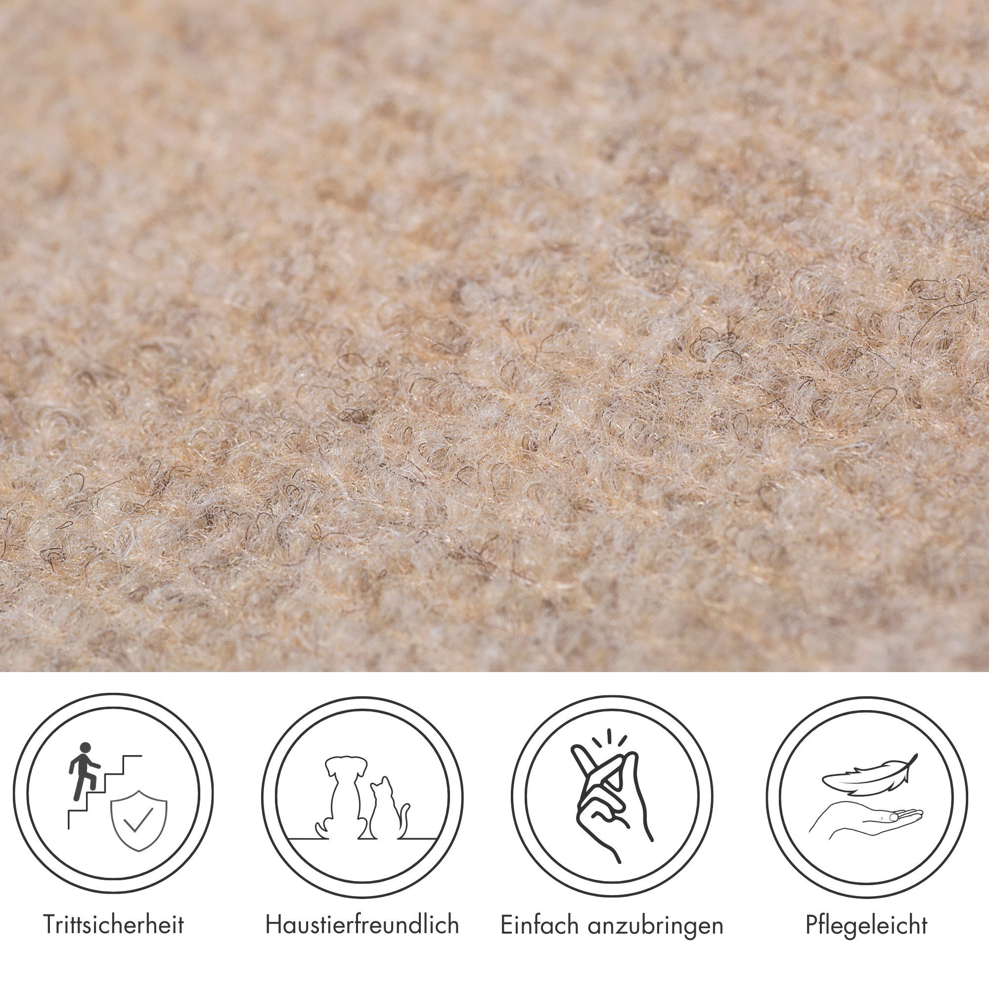 Andiamo Stufenmatte Paris, Made in Poland, halbrund, Höhe: 2 mm, selbstklebend, 15 Stück in einem Set