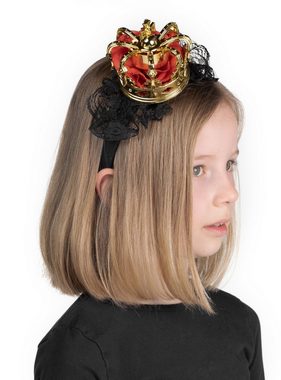 Boland Kostüm Goldkrone Diadem, Kleines Königskrönchen auf Haarspange