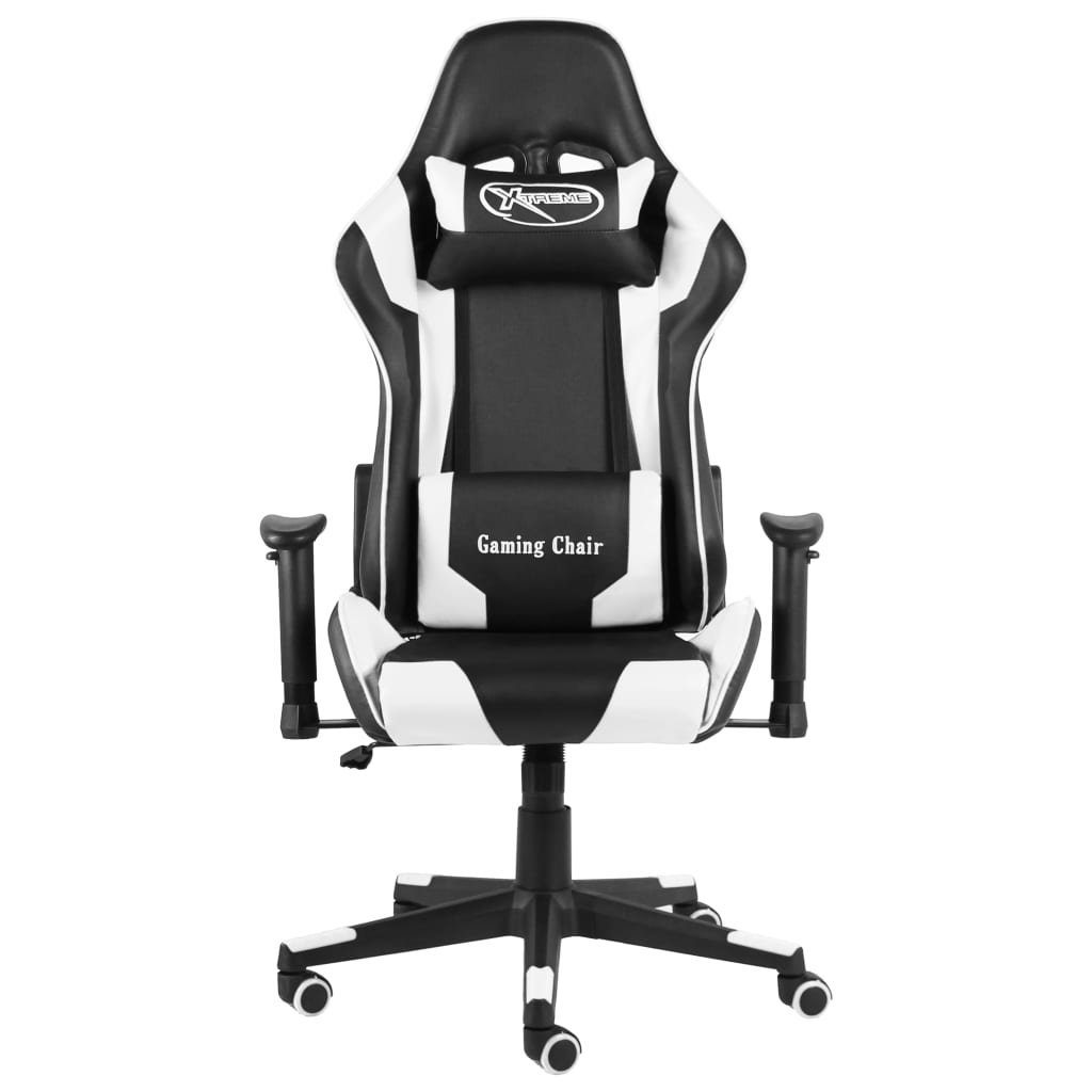 furnicato Gaming-Stuhl Drehbar Weiß PVC (1 St)
