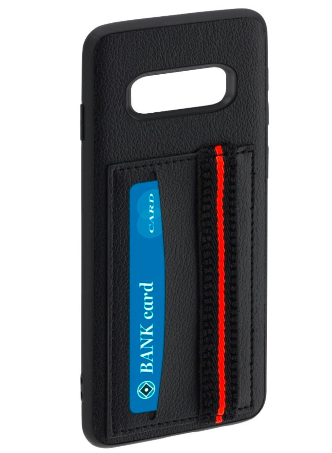 Hama Handyhülle Cover mit Kartenfach Halter Case Schutz-Hülle, Anti-Kratz,  elastischer Finger-Loop