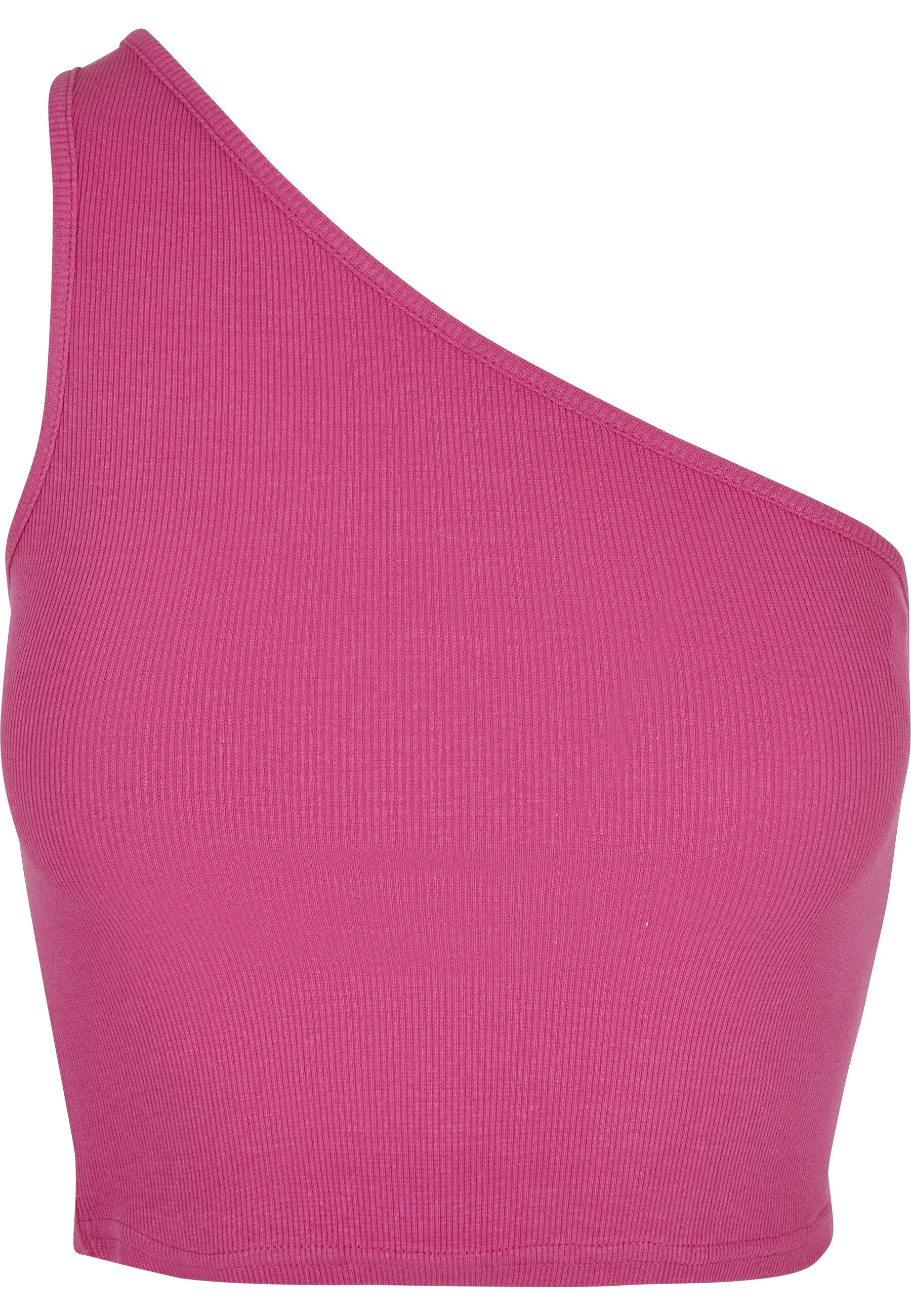 URBAN CLASSICS Yoga & Relax Shirt Urban Classics Damen Ladies Cropped Asymmetric Top (1-tlg)