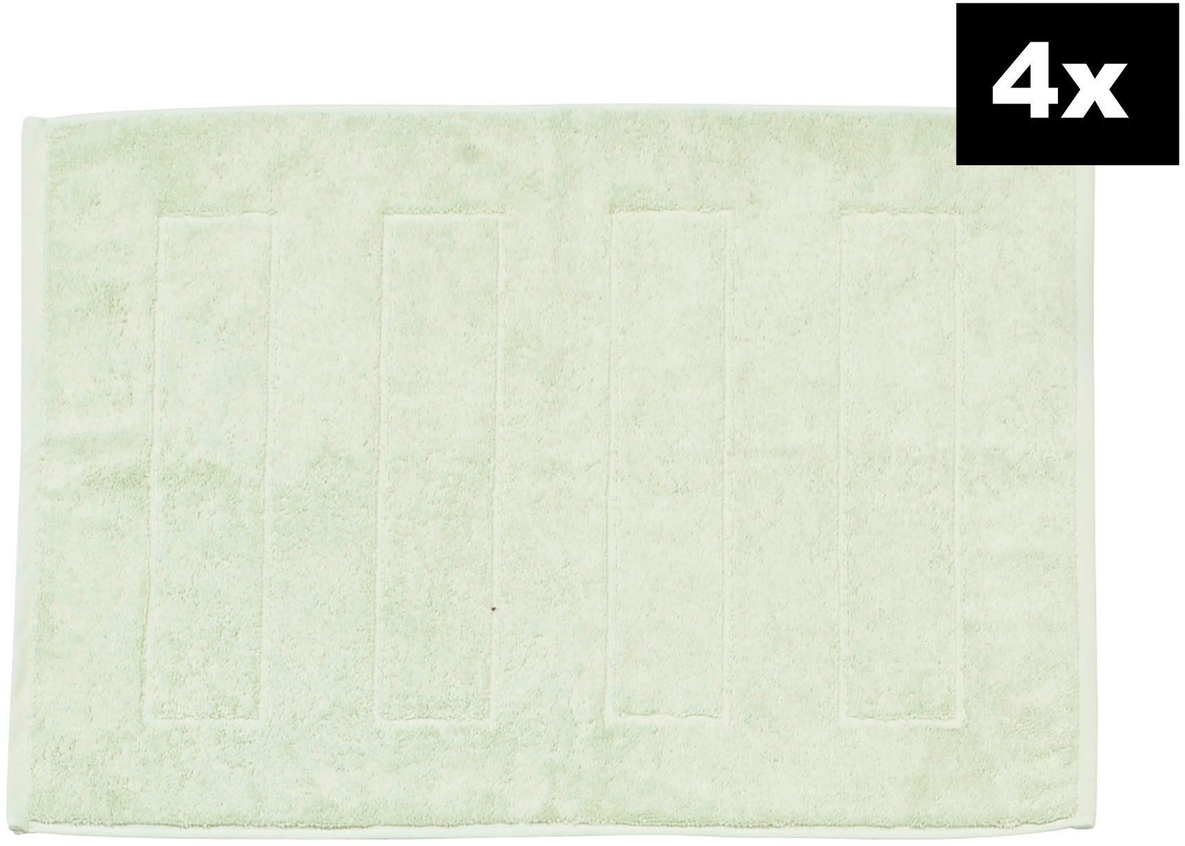 done.® Badematte DAILY UNI 4er-Set, Höhe 5 mm, fußbodenheizungsgeeignet, Baumwolle, rechteckig, Badvorleger aus 100% Baumwolle