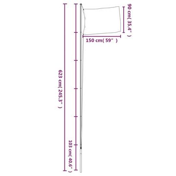 vidaXL Fahne Flagge Kroatiens mit Mast 6,23 m Aluminium