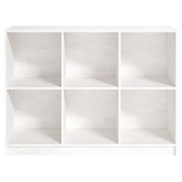 furnicato Bücherregal Weiß 104x33x76 cm Massivholz Kiefer