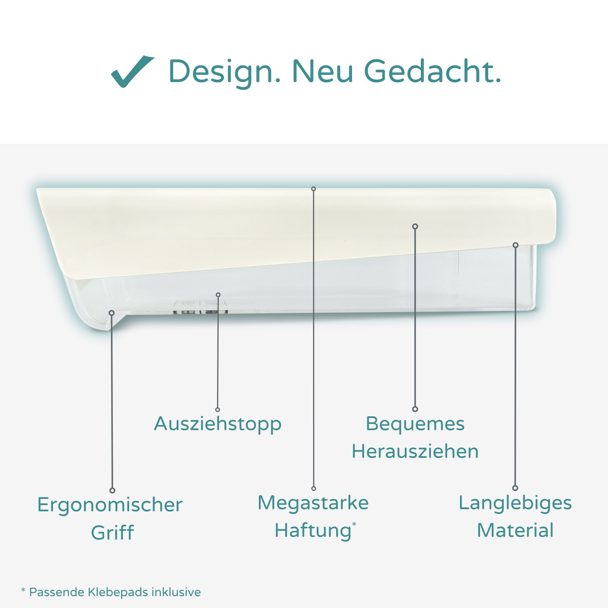 Ordnungshelden Hängeschublade Klebeschulade unter Schreibtisch – Bild 4 von 5