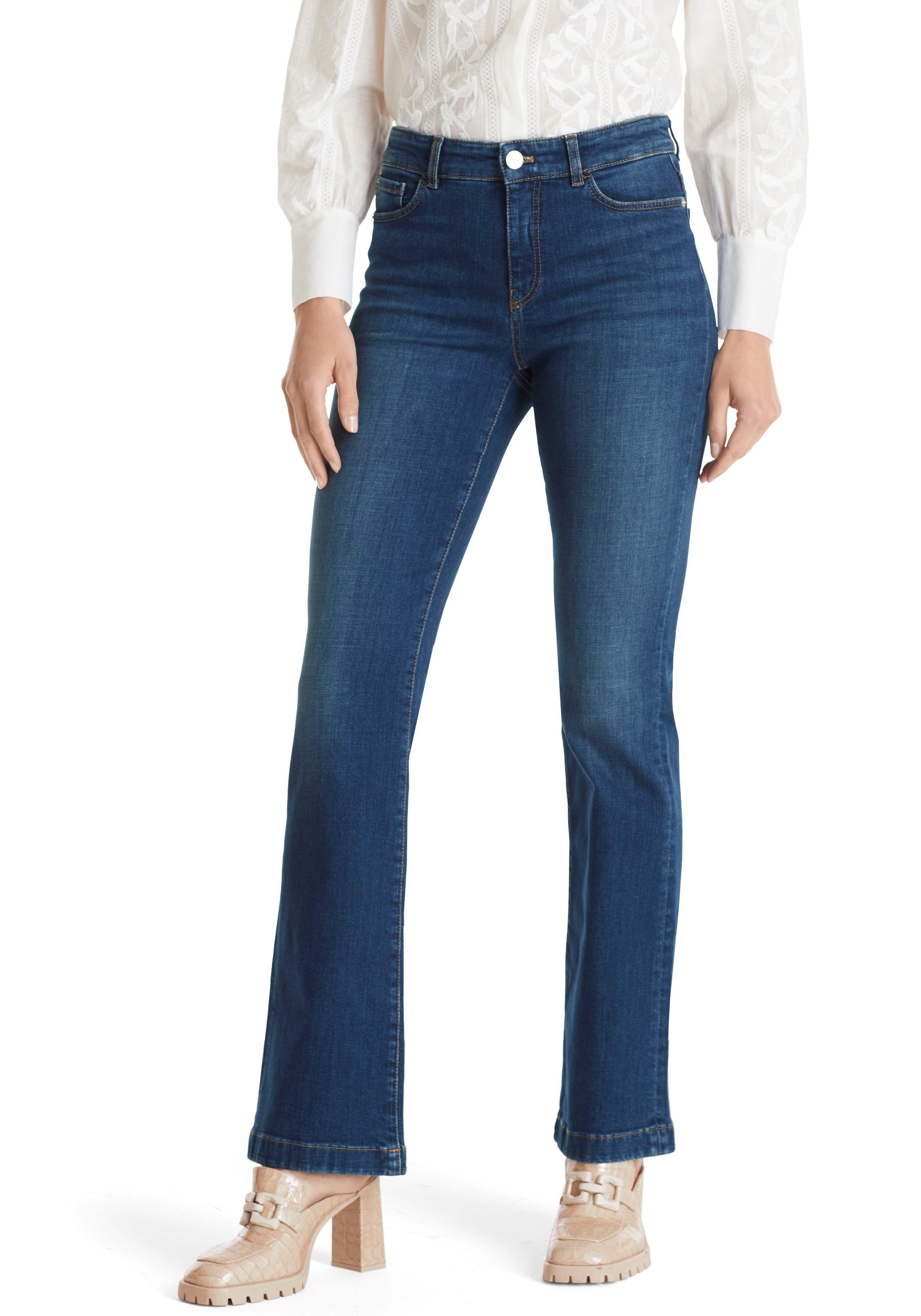 Marc Cain Bootcut-Jeans FARO Denim Essentials Premium Damenmode „Rethink Together“ Jeans FARO