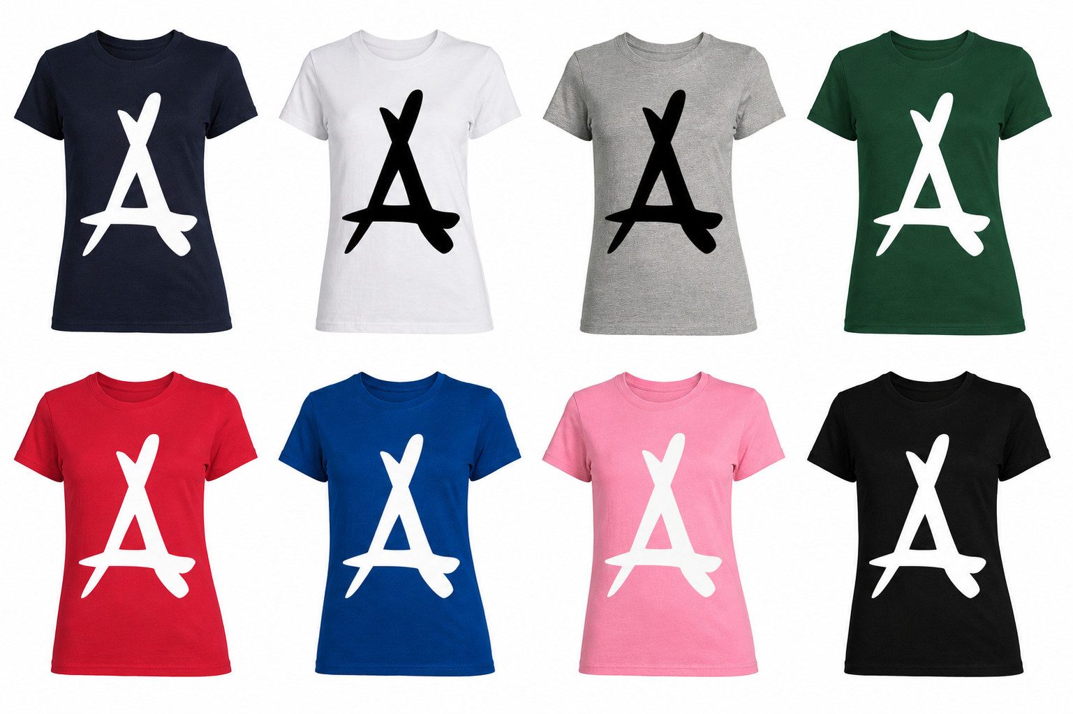Blondie & Brownie T-Shirt Alumni Damen T-Shirt Symbol Print Grafikmotiv Rundhals Baumwolle (Einzelstück, Einzelartikel) AlumniA Damen Grafikshirt Retro Symbolprint
