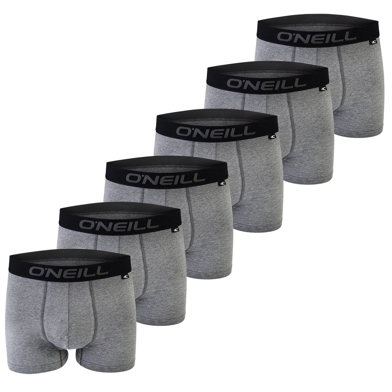 O'Neill Boxershorts Men boxer O'Neill plain Multipack (6-St) mit Logo Webbund
