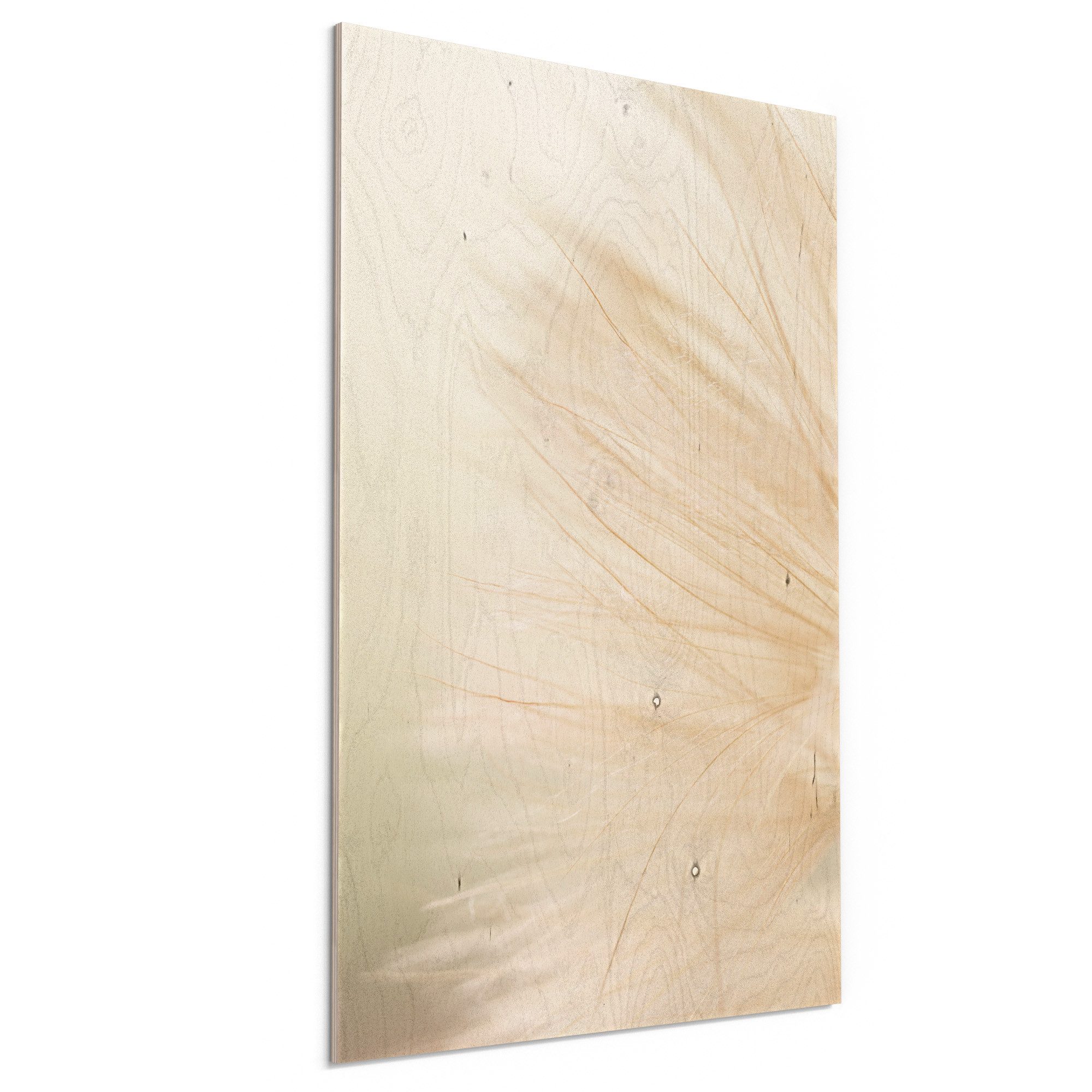 DEQORI Holzbild 'Zarte Natur', Bild auf Holz natürliches Wandbild Kunstdruck modern Wohnzimmer Design