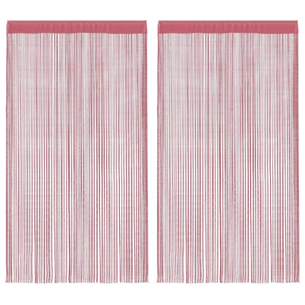 vidaXL Vorhang Fadenvorhänge 2 Stk. Rosa 100x250 cm (2 St) günstig online kaufen