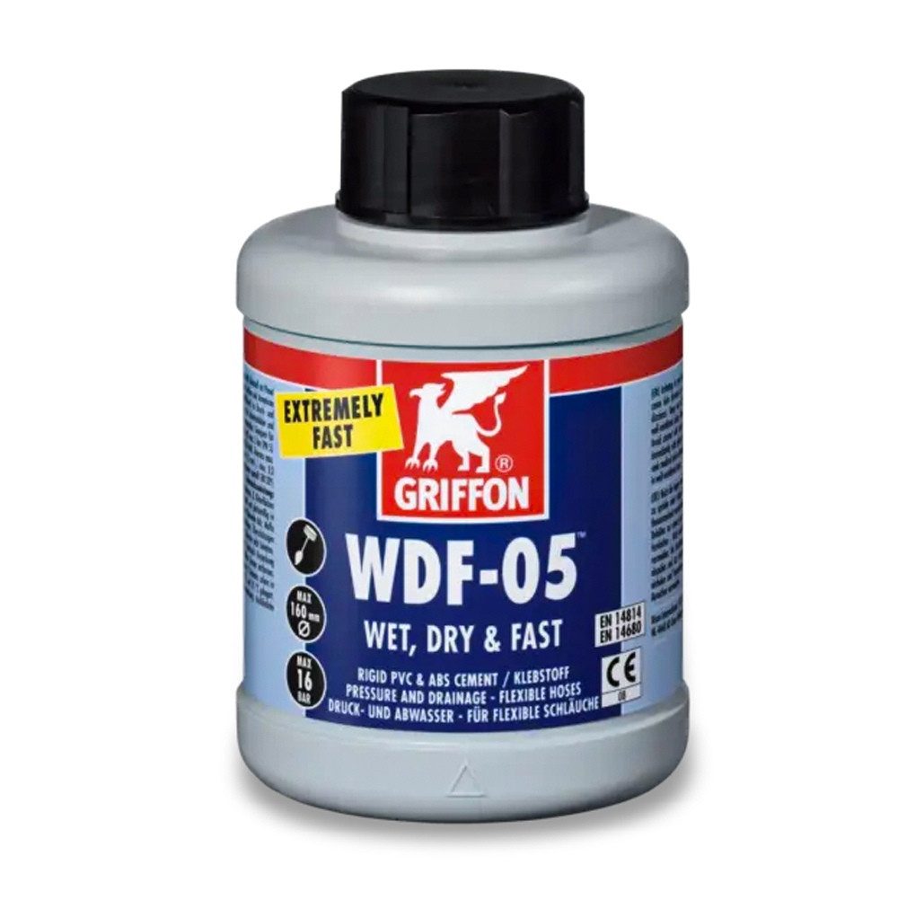 Wasserrohr PVC Kleber 550 ml WDF-05 Rohr Fittings Spaltfüllend Schwimmbad schnell