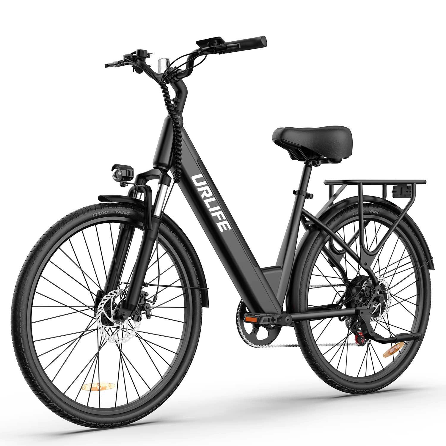 URLIFE E-Bike E26 250W 48V 10.4Ah Elektrofahrrad, 26 Zoll mit Scheibenbremsen, 7 Gang, 499,20 Wh