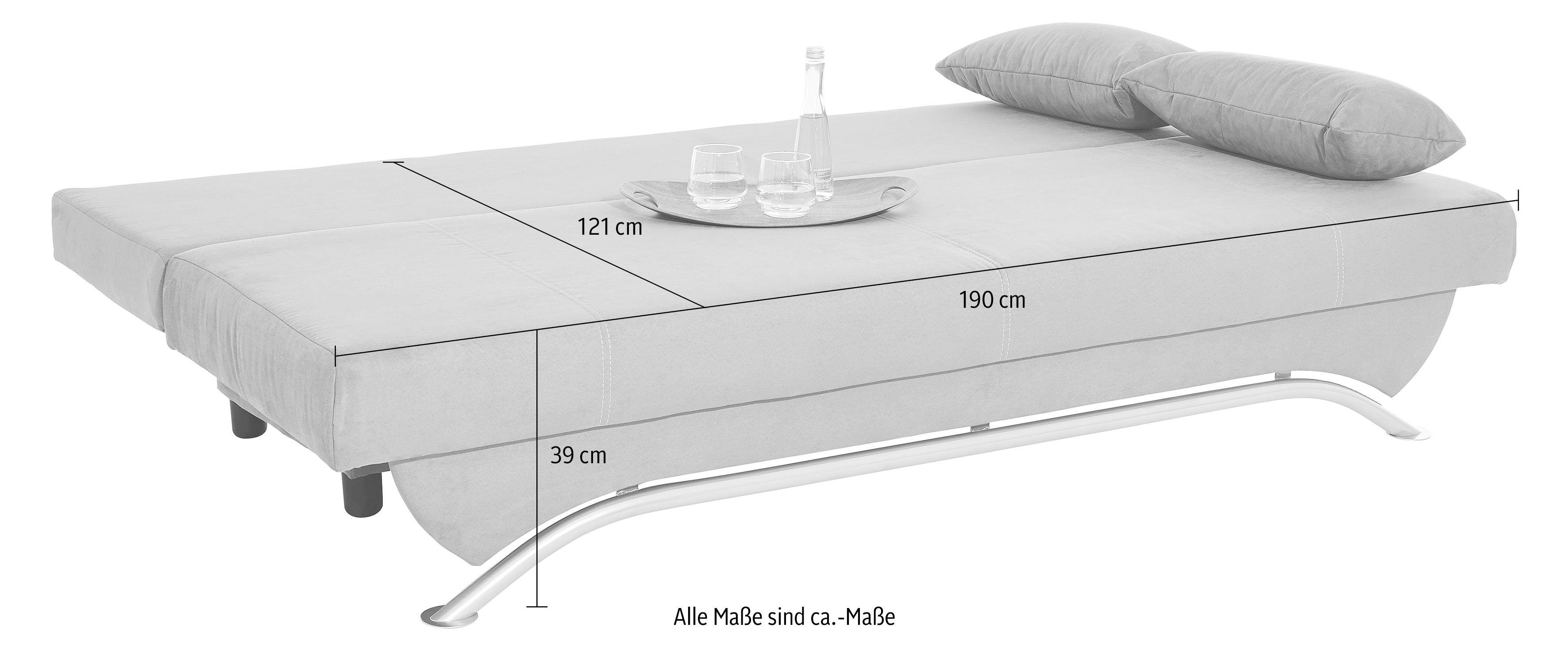Schlafsofa mit Luxus-Microfaser ALCATOP, Schlaffunktion - nur 199,99€