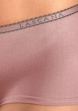 LASCANA Panty (Packung, 4-St) mit schmalem Logobündchen
