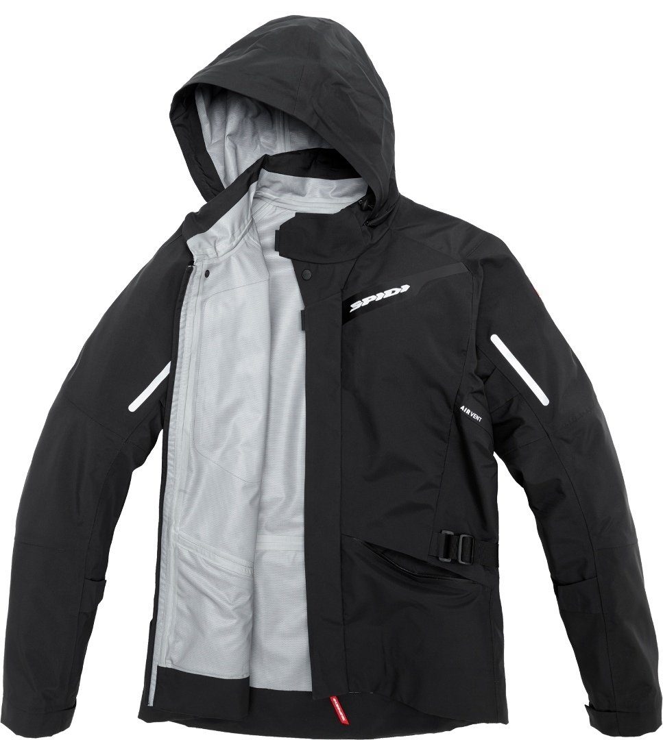 SpiDi Motorradjacke Mission-T Shield H2Out Step-InArmor Motorrad Textil Außenjacke Wasserdicht Atmungsaktiv winddicht wasserbeständig wasserdichte