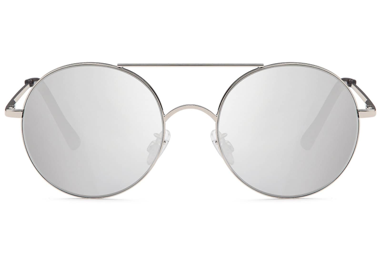 mit Linsen Eyewear Sonnenbrille Pilotenbrille Damen schwarzen Silber Herren Desginer BEZLIT (1-St) Metall