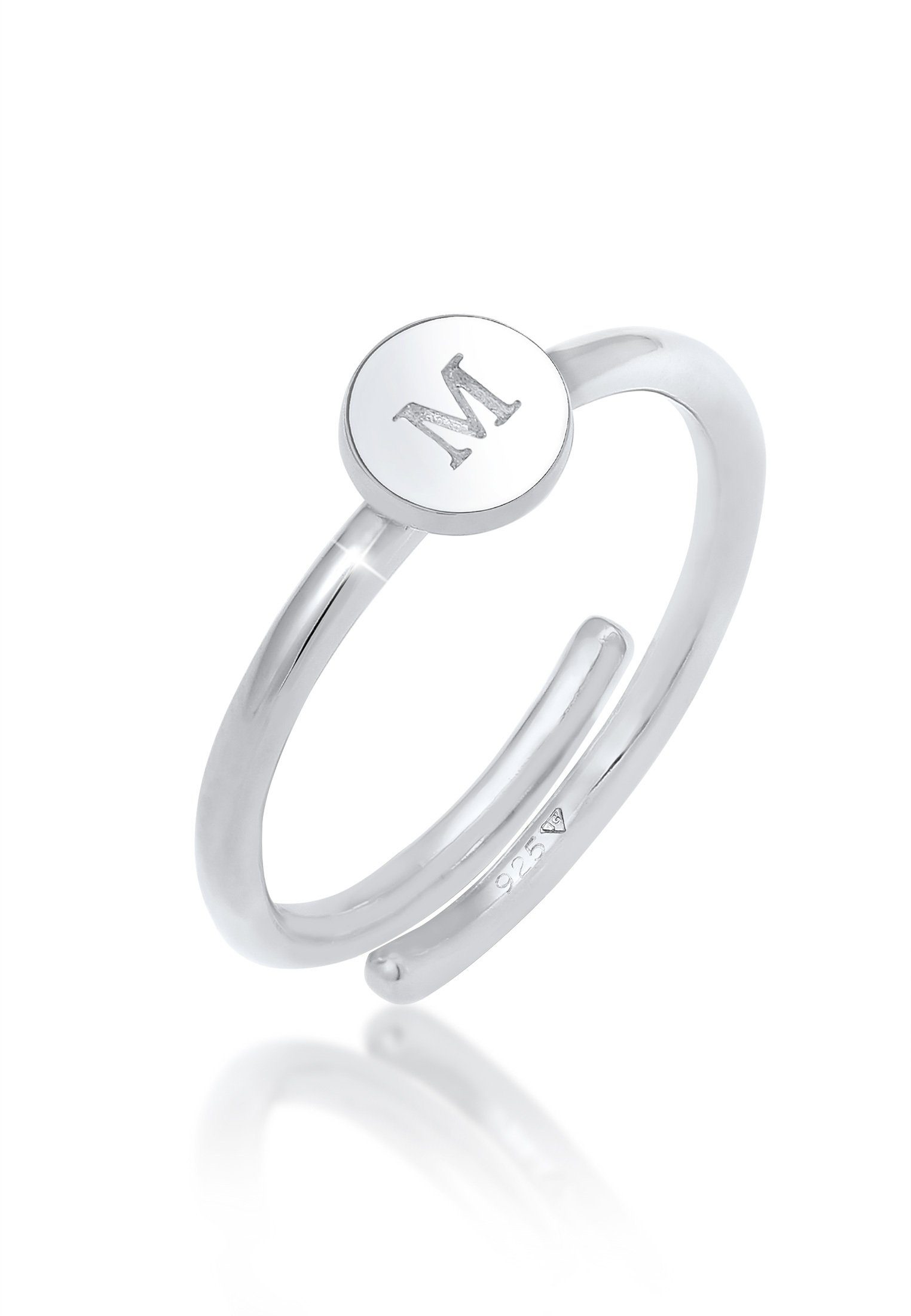 Elli Fingerring Verstellbar Initiale Kreis 925 günstig online kaufen