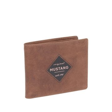 MUSTANG Geldbörse echt Leder Portemonnaie mit RFID Schutz "Santos", minimalistisches Design, schön flach