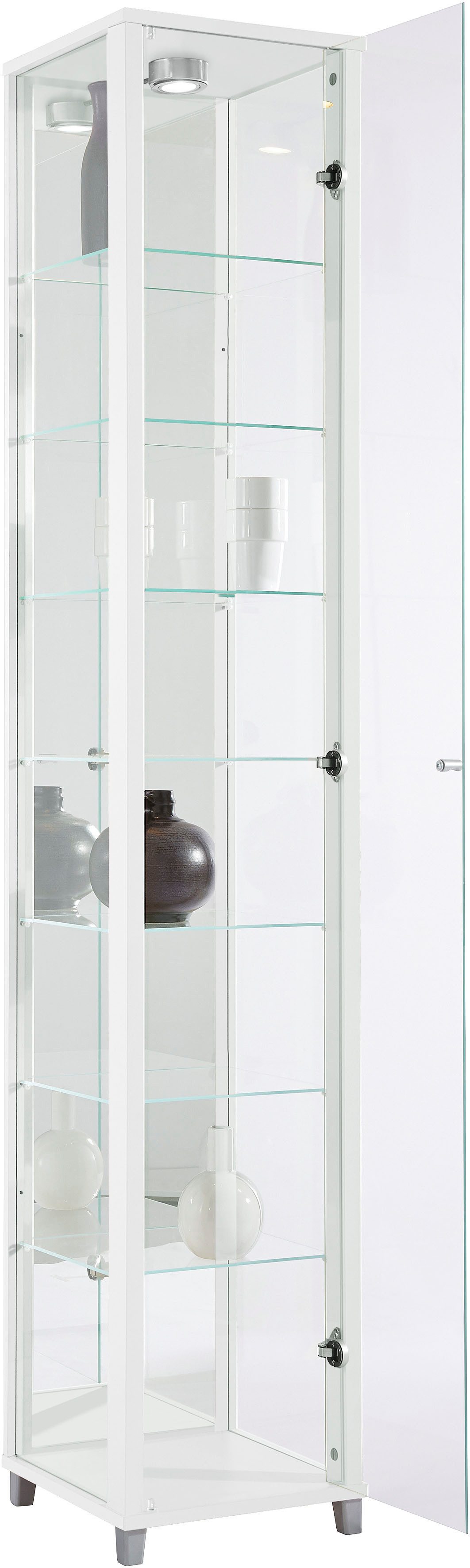 fif möbel Vitrine OPTIMA Standvitrine/Glasvitrine 1x Glastür,perfekt für Sammler,Sammlervitrine