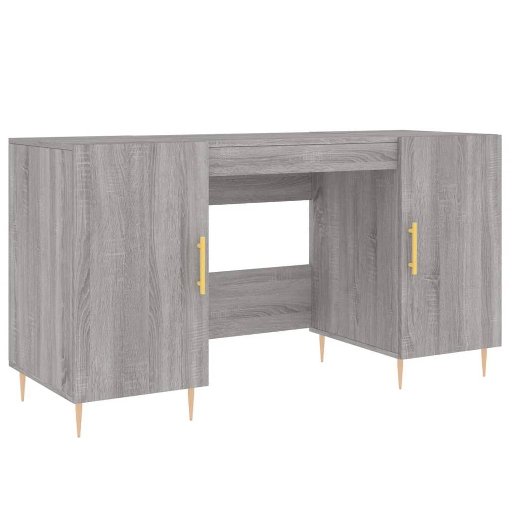 furnicato Holzwerkstoff Schreibtisch 140x50x75 Sonoma Grau cm